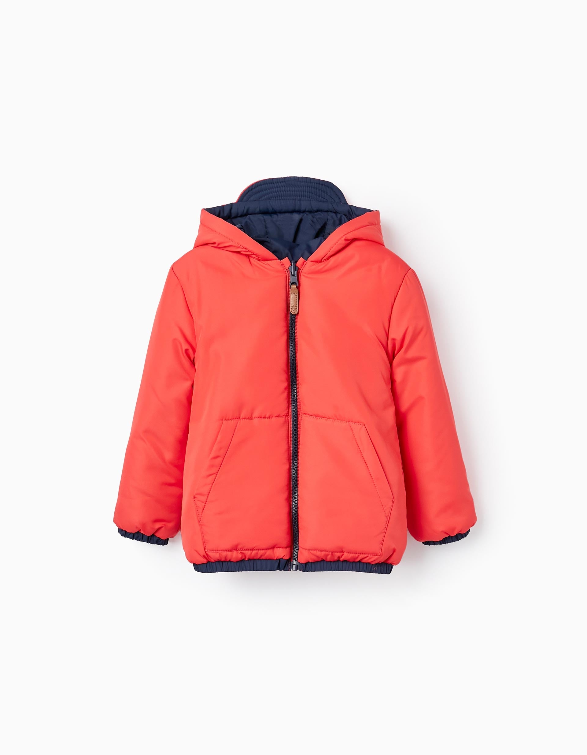 Reversible Padded Jacket for Boys, Red/Dark Blue