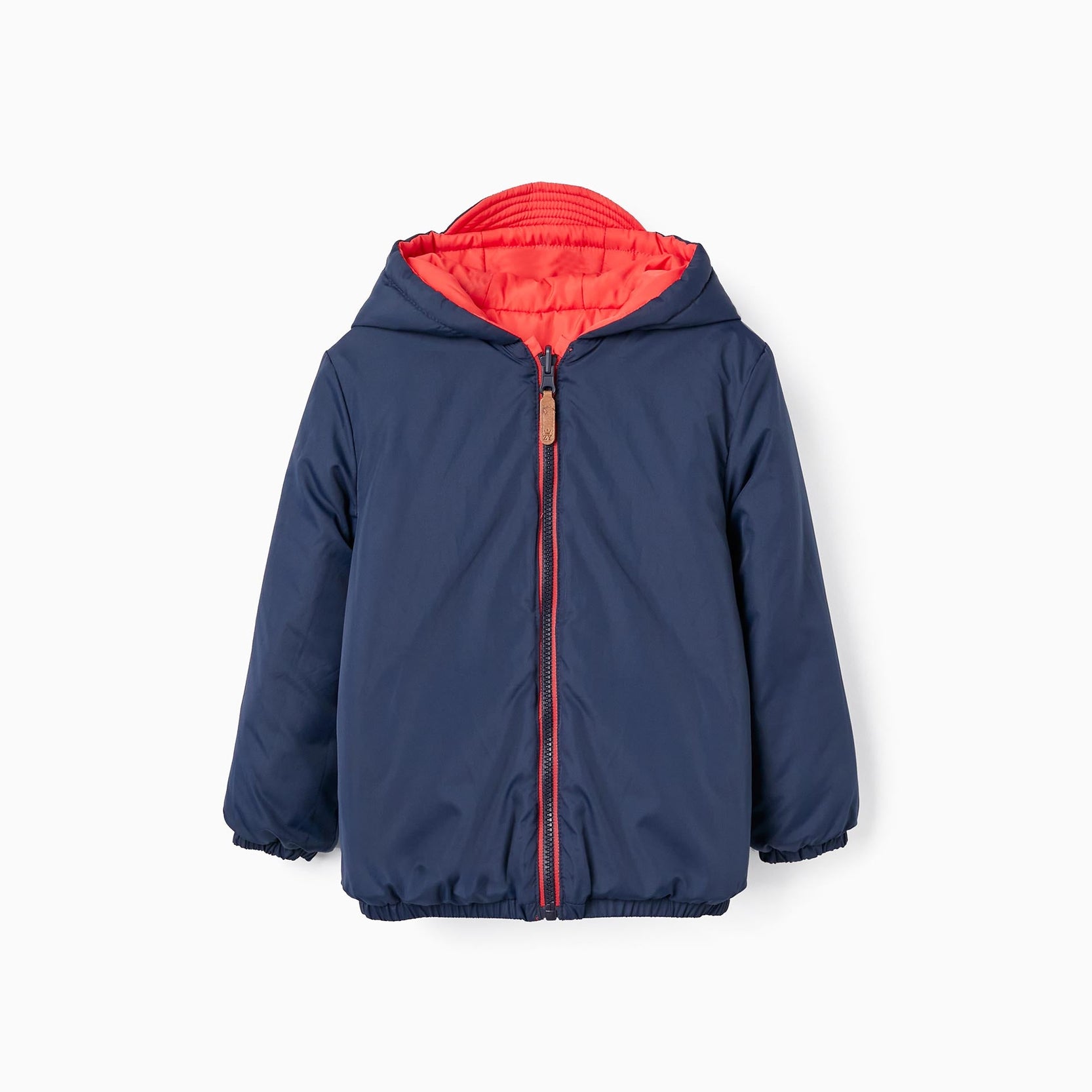 Reversible Padded Jacket for Boys, Red/Dark Blue