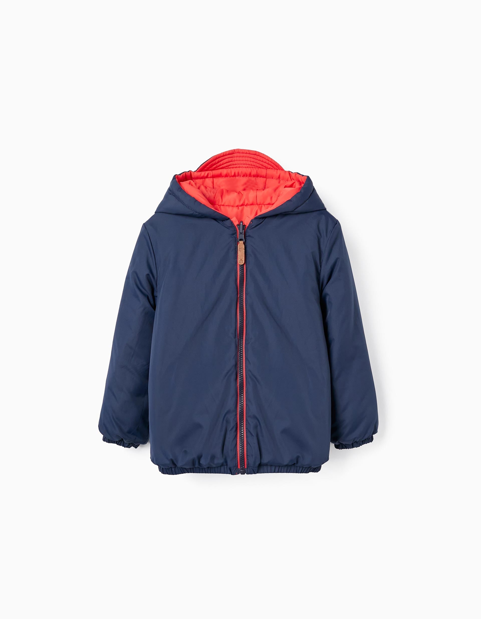 Reversible Padded Jacket for Boys, Red/Dark Blue