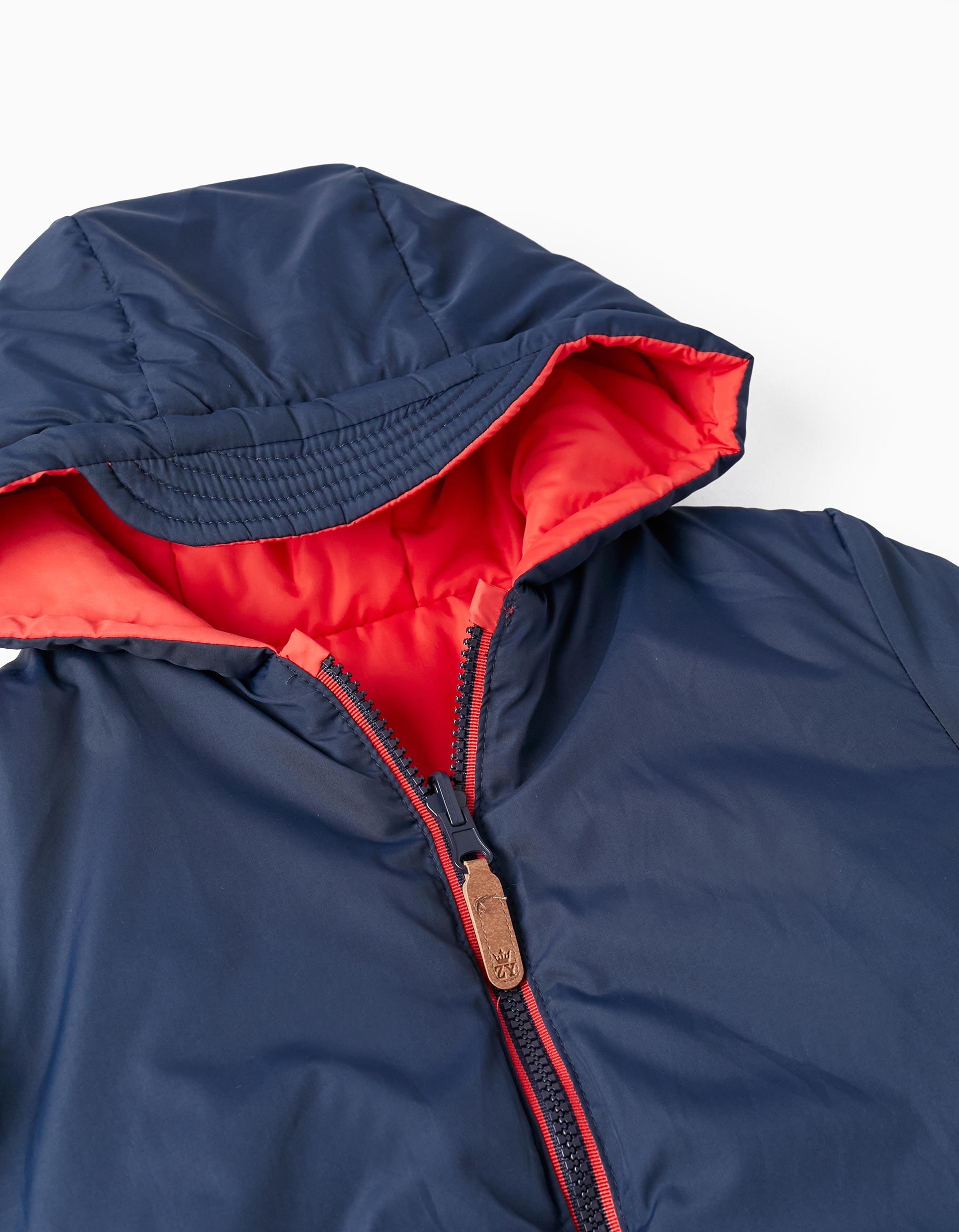 Reversible Padded Jacket for Boys, Red/Dark Blue