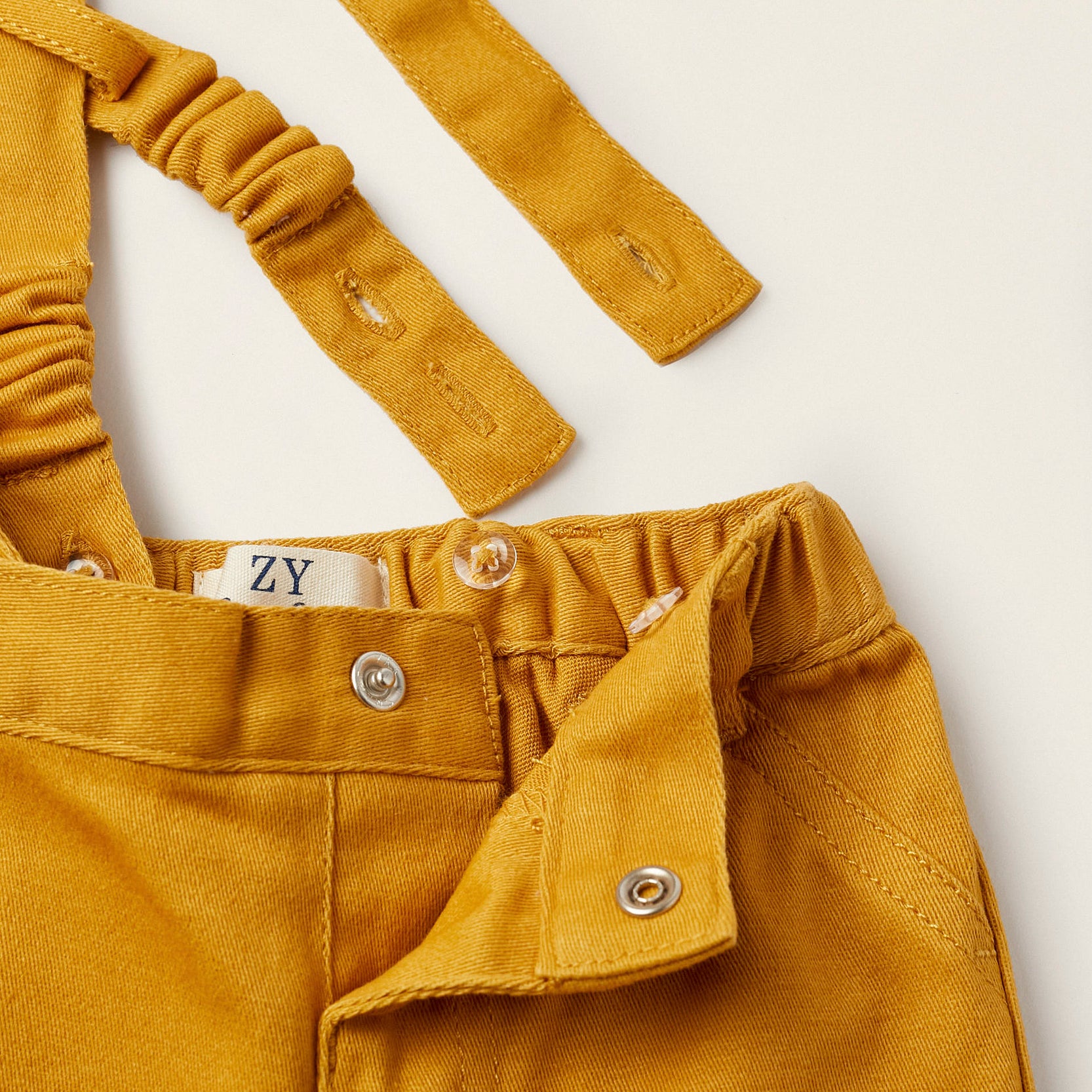 Shorts with Suspenders for Newborn Boys, Orange