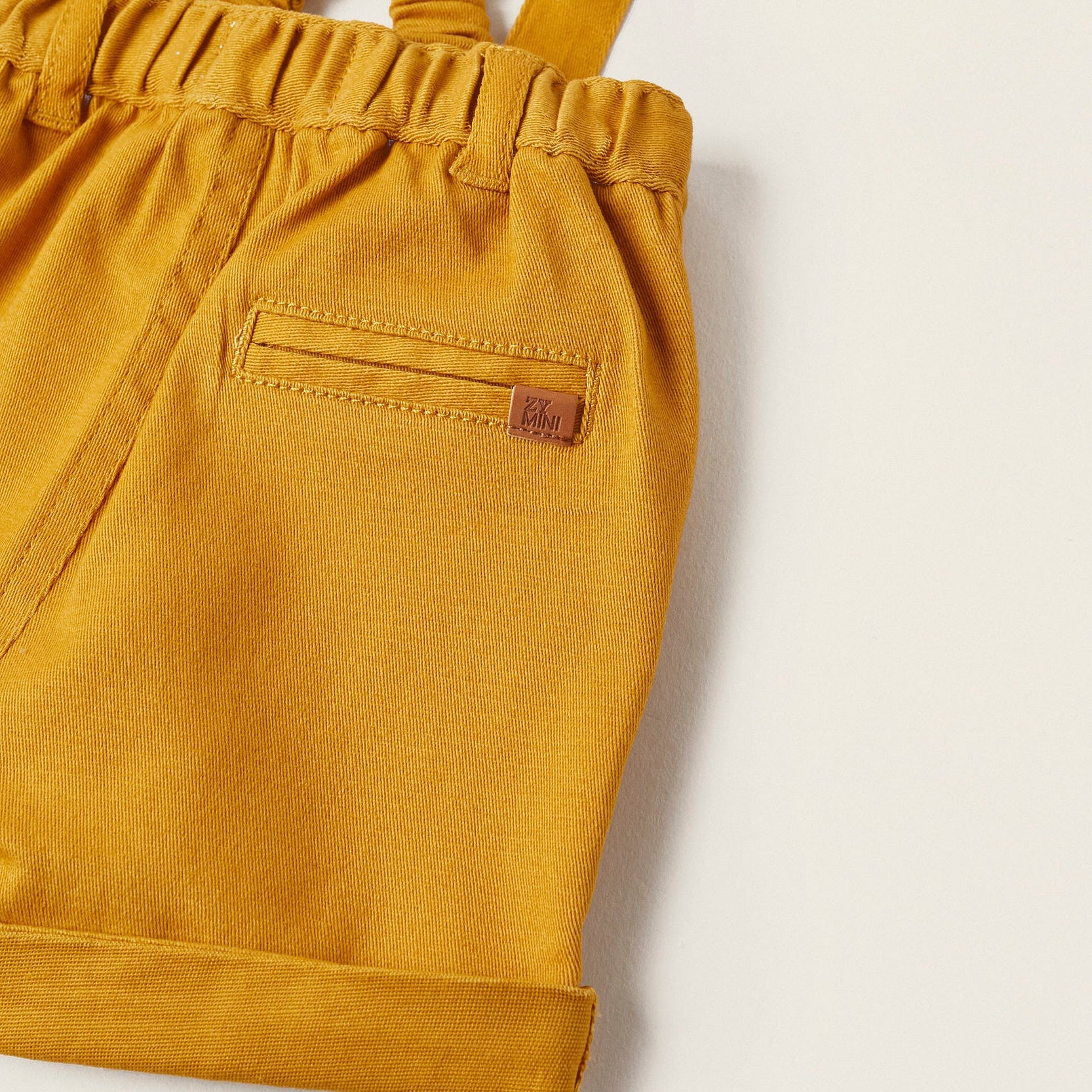 Shorts with Suspenders for Newborn Boys, Orange