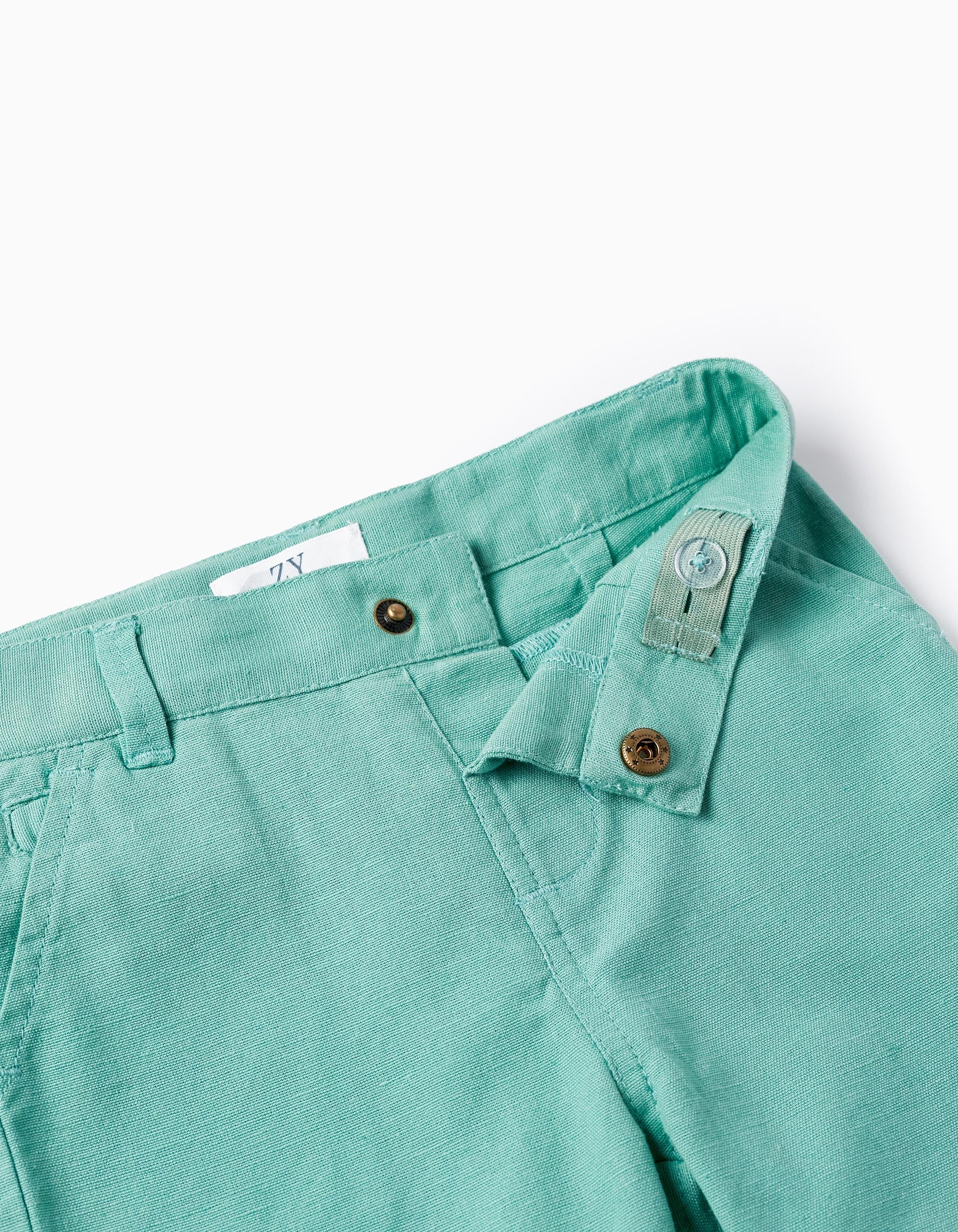Linen Shorts for Baby Boys 'B&S', Green