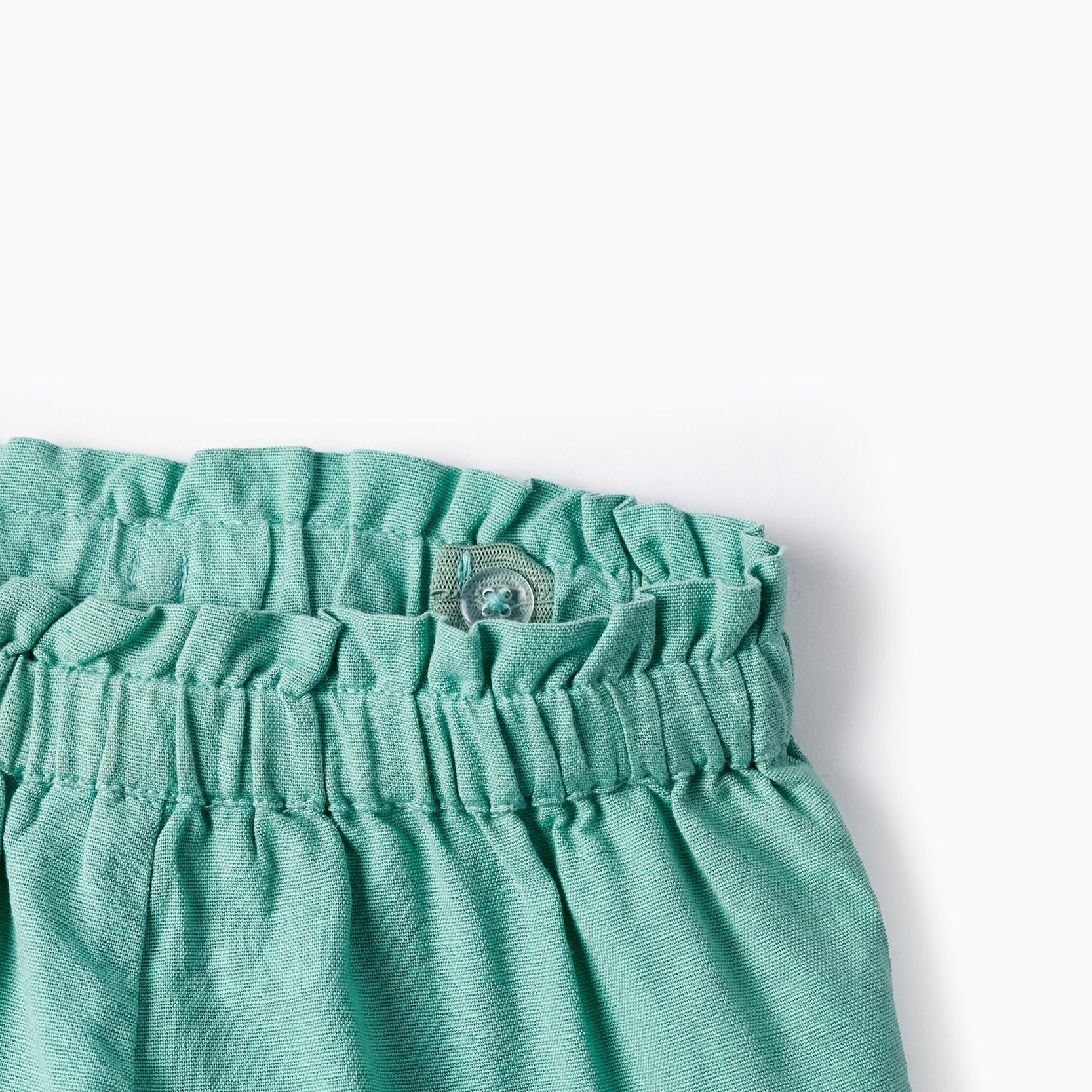 Linen Shorts for Baby Girls 'B&S', Green