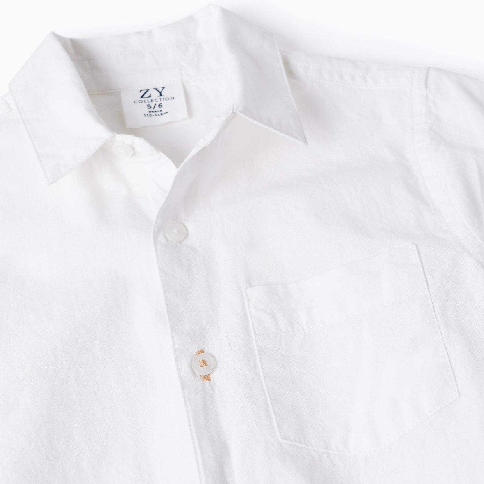 Shirt + Bow Tie for Boys, White/Beige