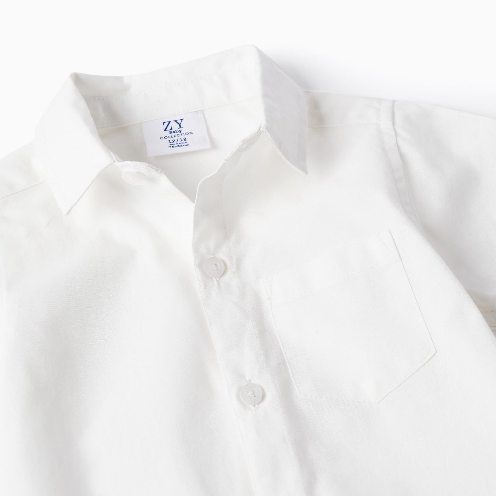 Shirt + Bow Tie + Shorts for Baby Boys, White/Beige