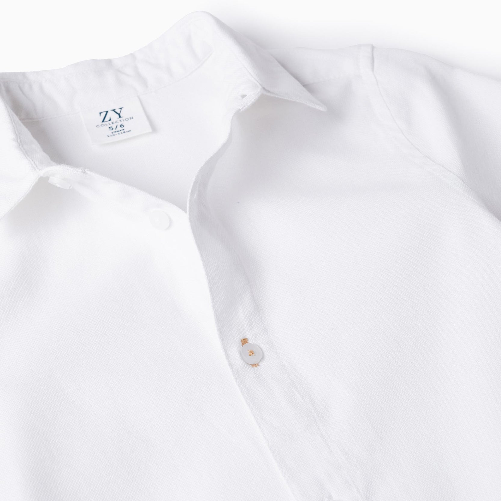 Short Sleeve Cotton Shirt for Boys 'B&S', White