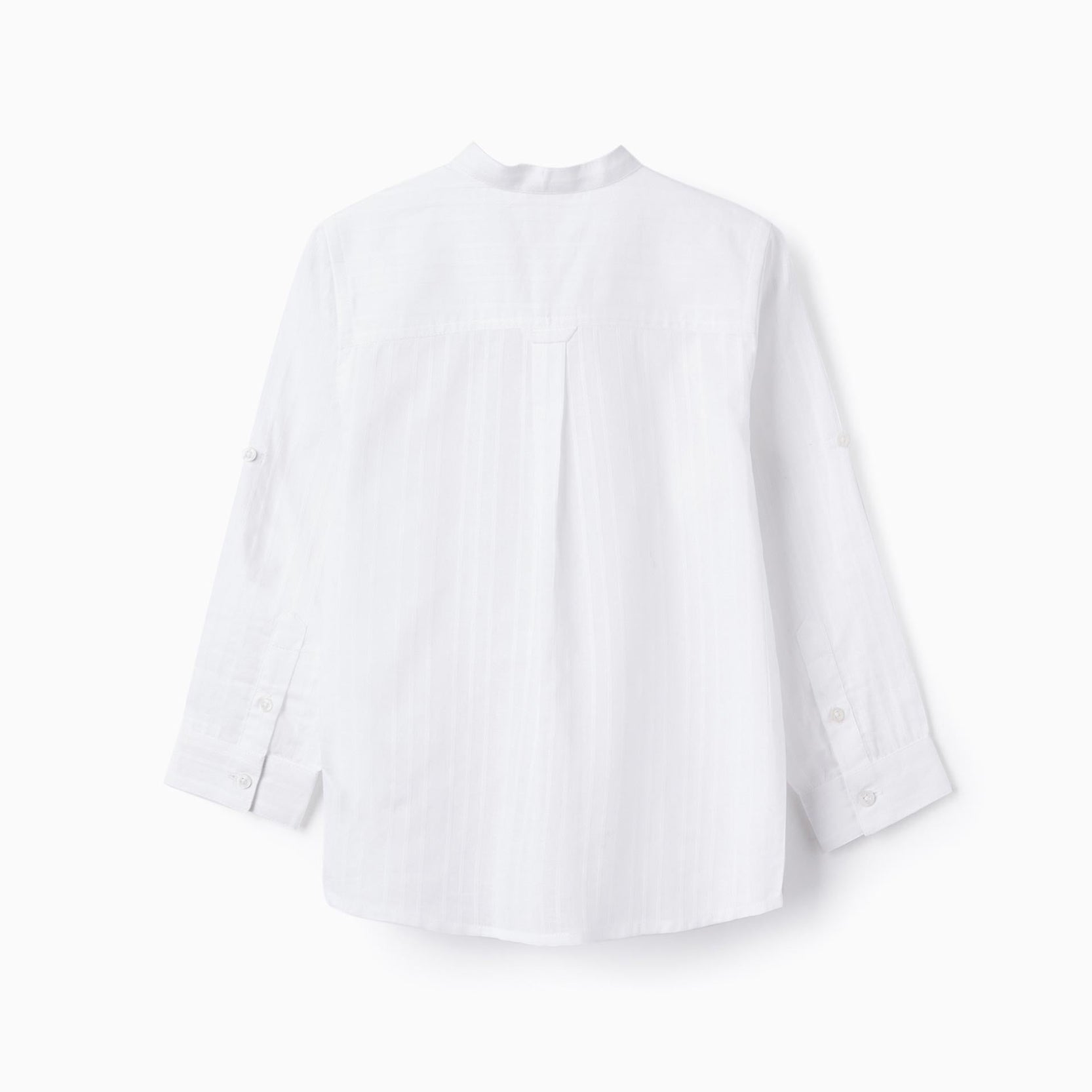 Shirt with Mao Collar for Boys, White