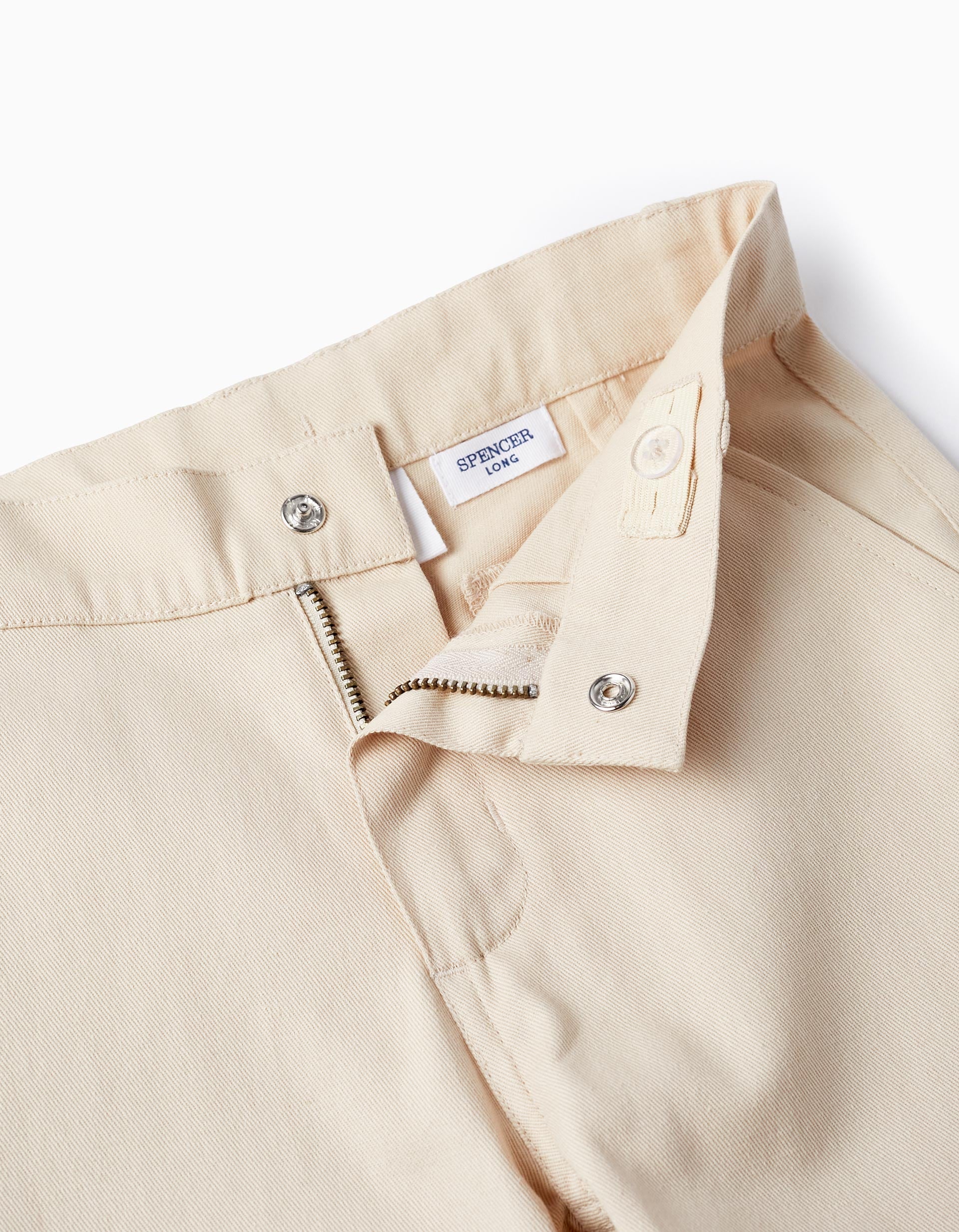 Shirt + Bow Tie + Shorts for Boys, White/Beige