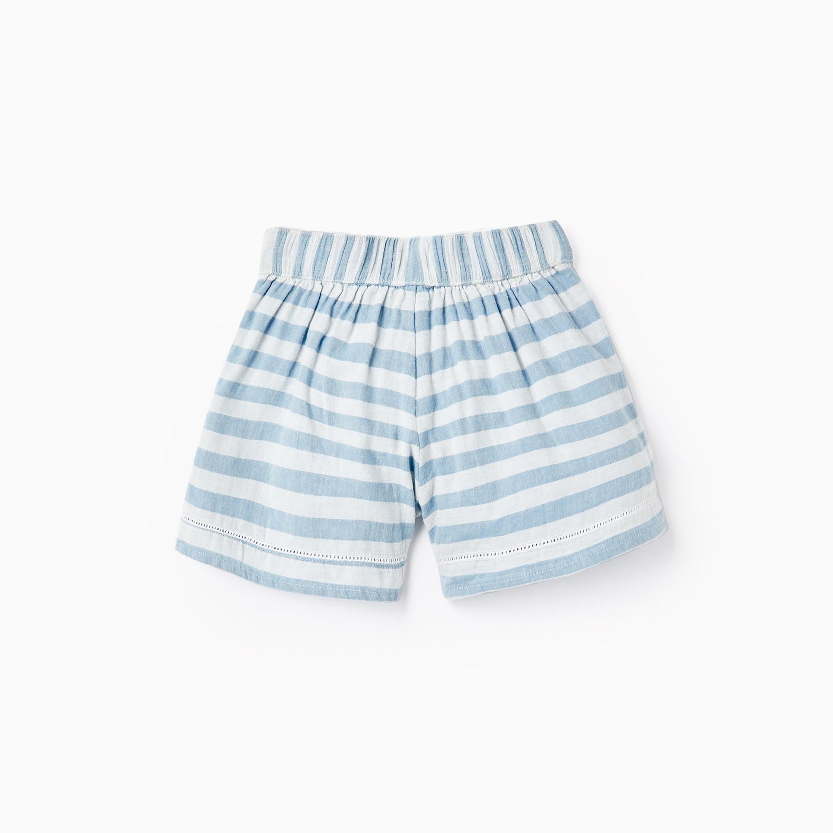 Striped Cotton Shorts for Girls 'B&S', Blue