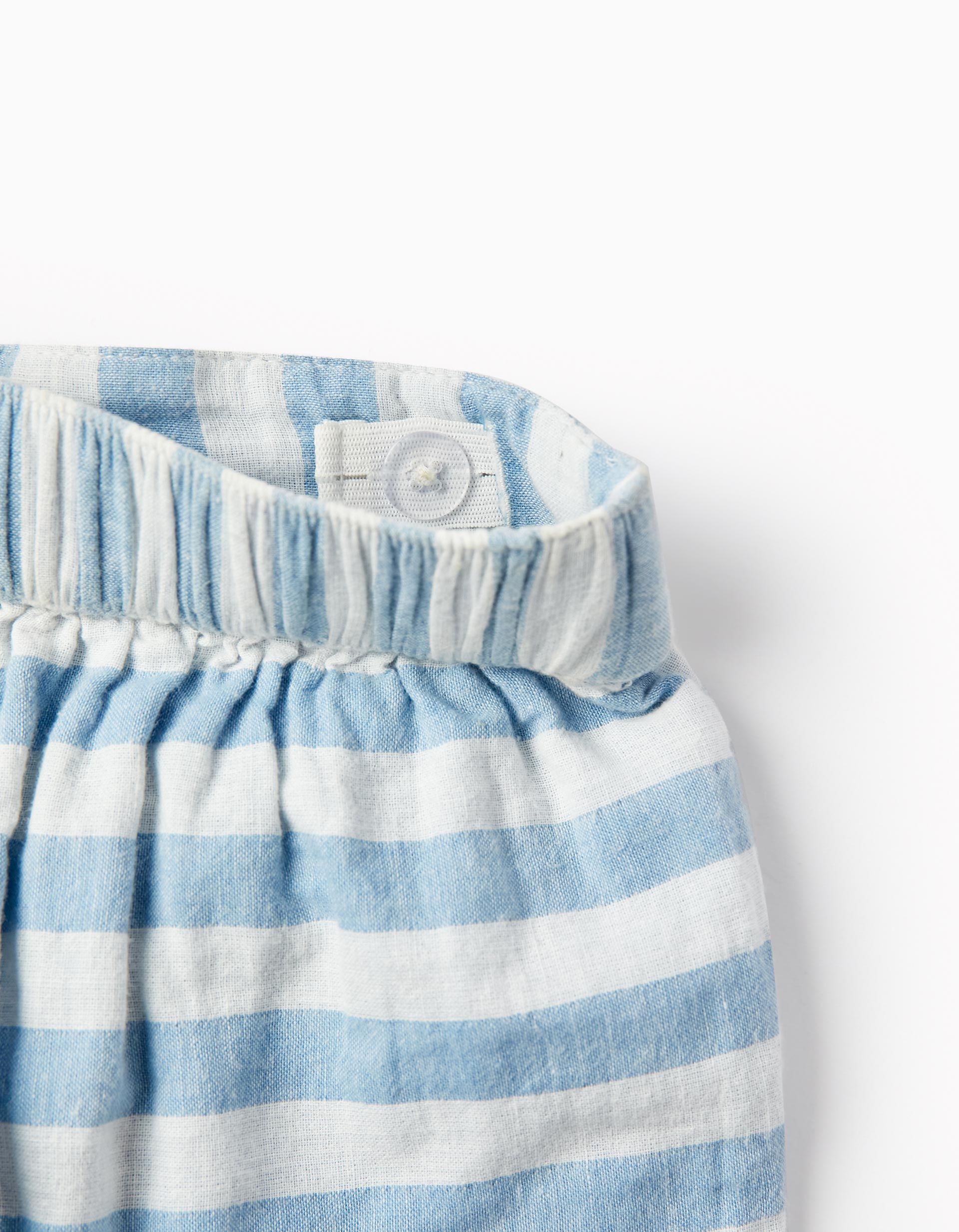 Striped Cotton Shorts for Girls 'B&S', Blue