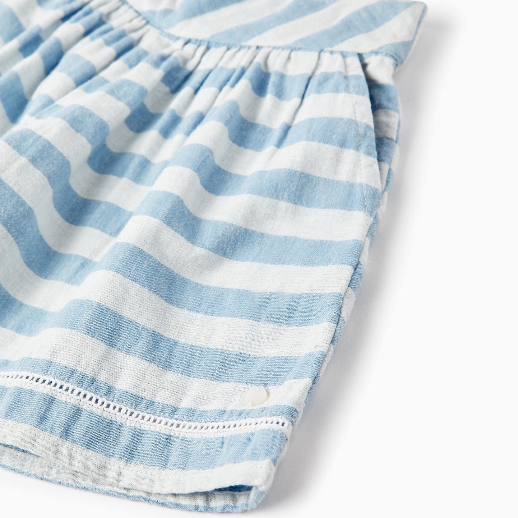 Striped Cotton Shorts for Girls 'B&S', Blue