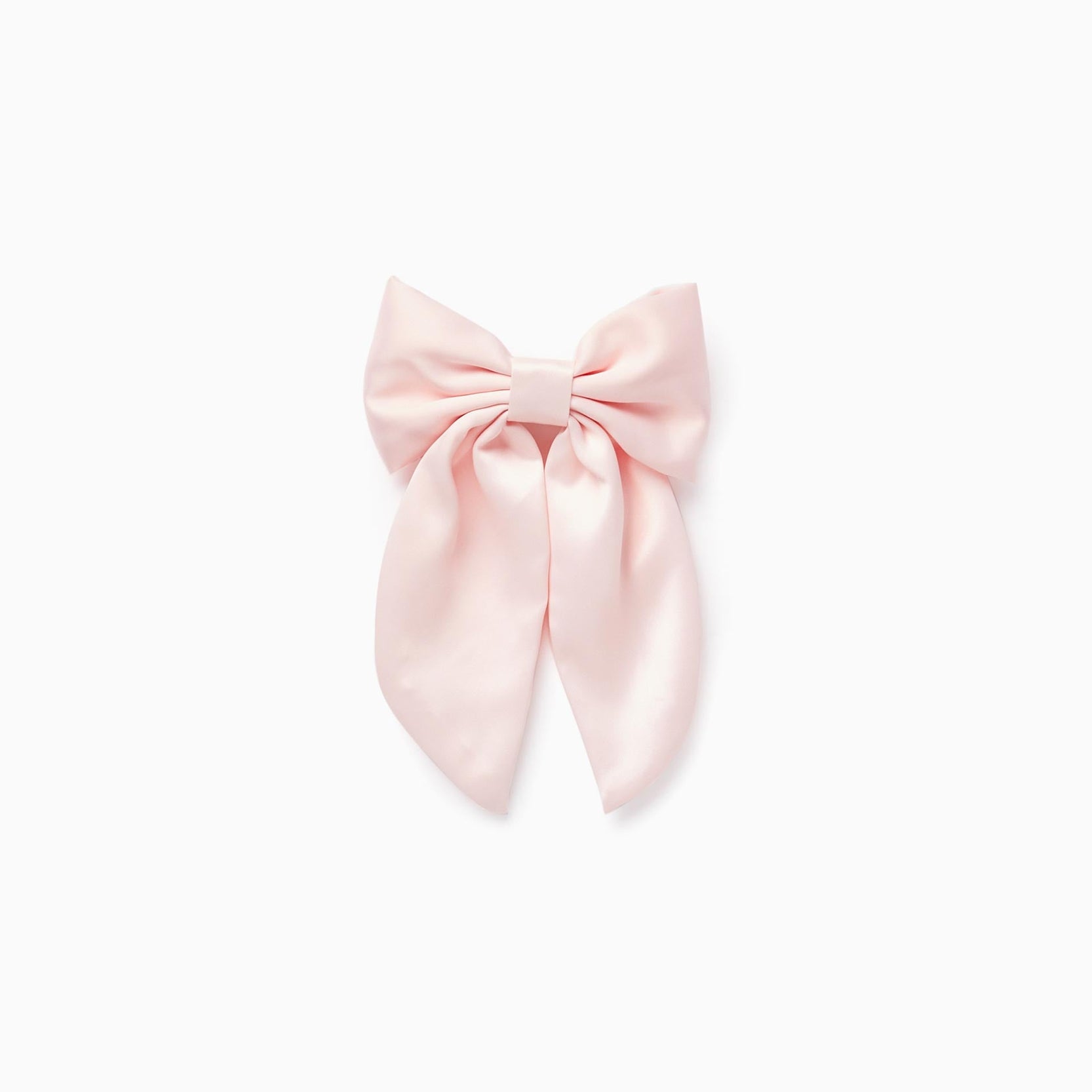 Satin Bow Hair Clip for Baby and Girl, Pink