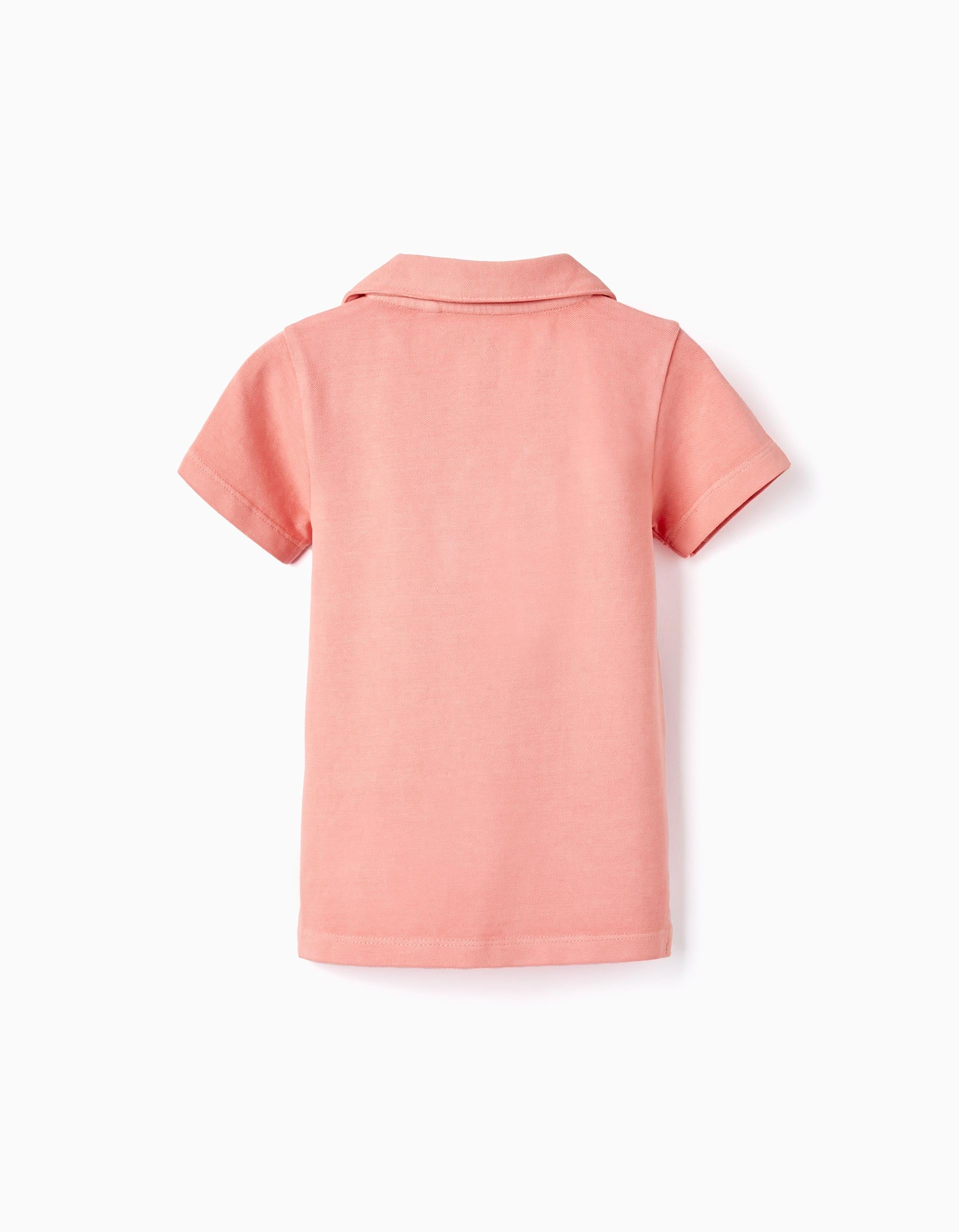 Buttonless Cotton Polo for Baby Boys 'B&S', Coral