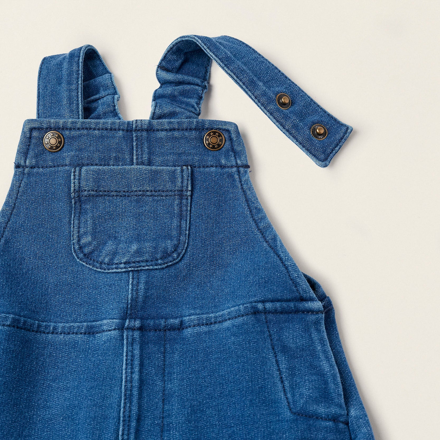 Long Sleeve Bodysuit + Denim Dungarees for Newborn Boys, Blue