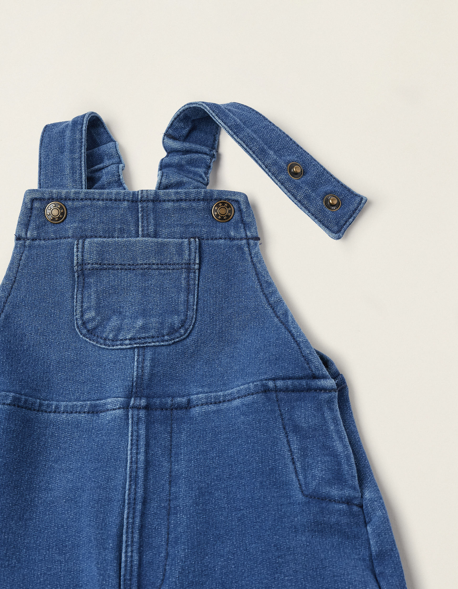 Long Sleeve Bodysuit + Denim Dungarees for Newborn Boys, Blue
