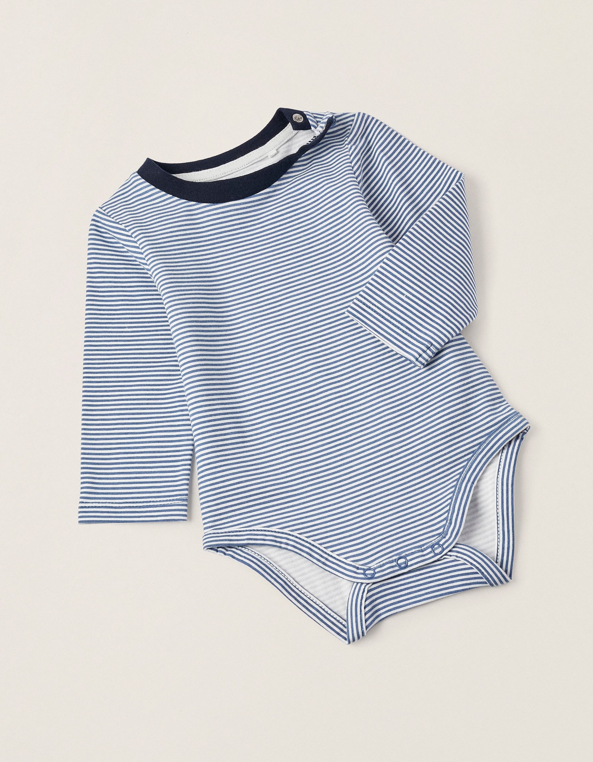 Long Sleeve Bodysuit + Denim Dungarees for Newborn Boys, Blue