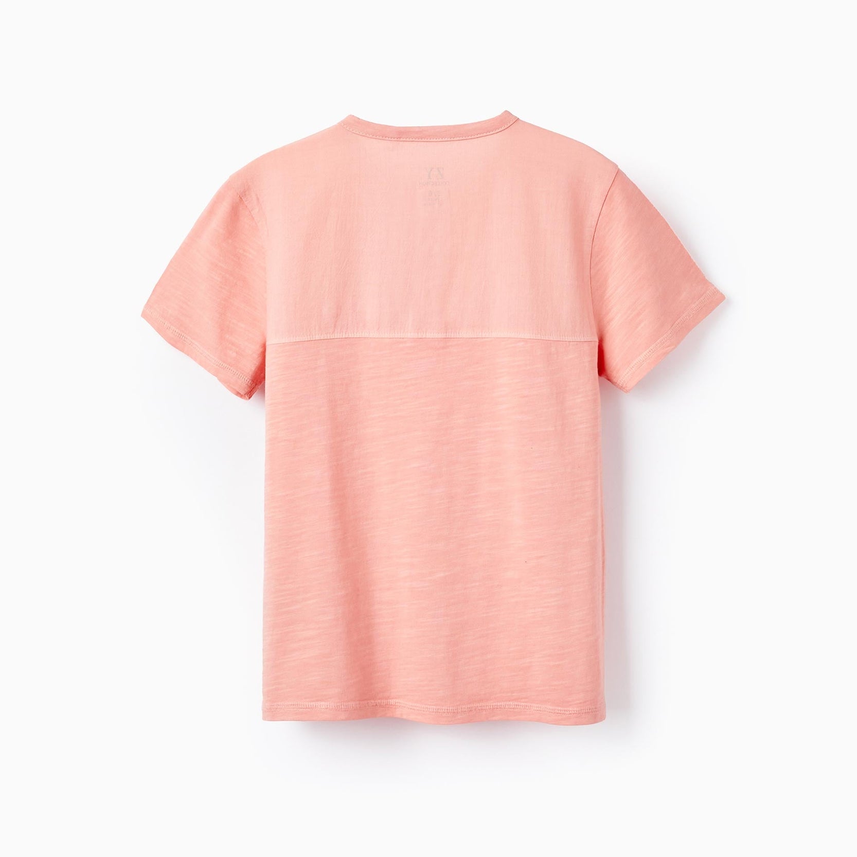 Cotton T-shirt with Pocket for Boys, Coral