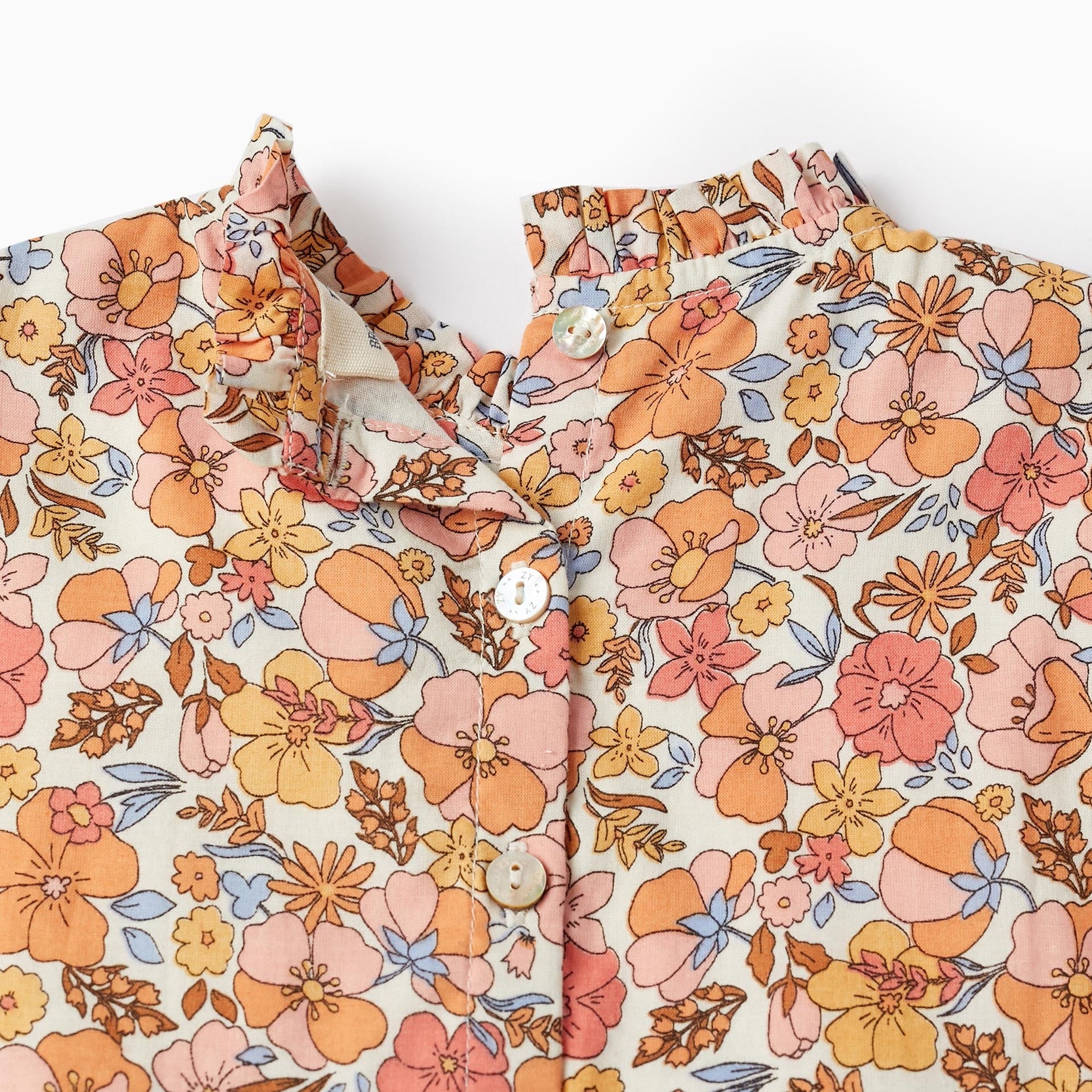 Cotton Dress with Floral Pattern for Baby Girls, Multicolour