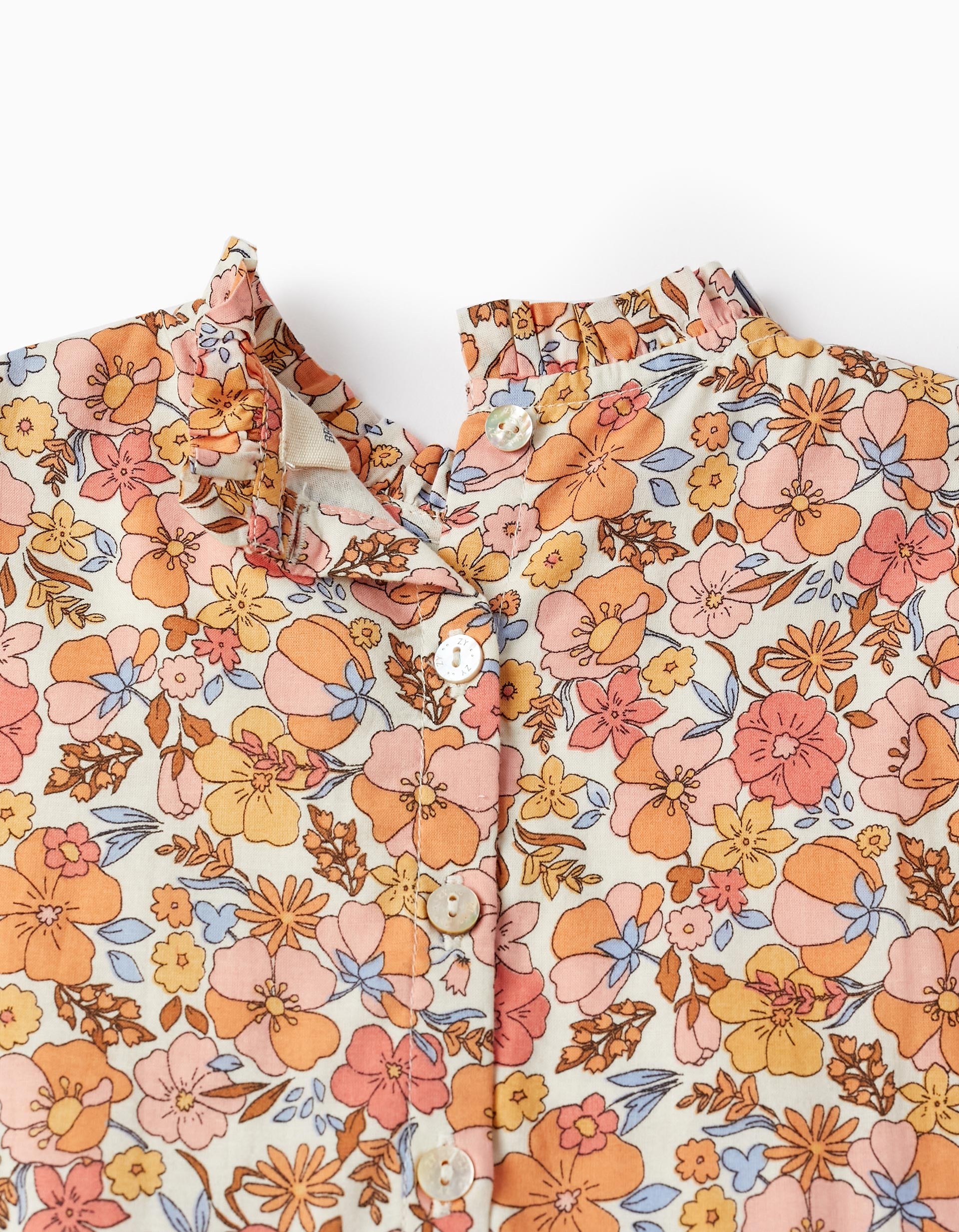 Cotton Dress with Floral Pattern for Baby Girls, Multicolour