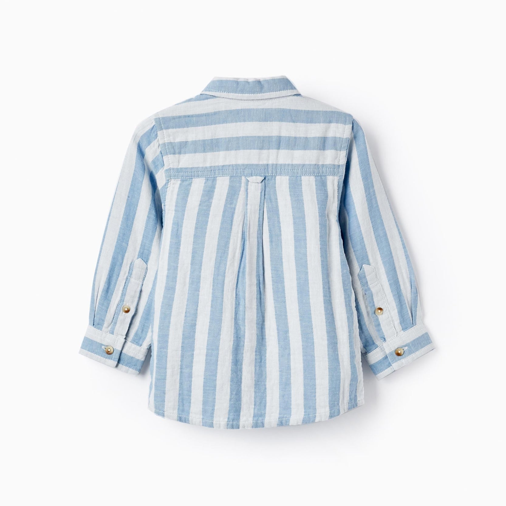 Striped Cotton Shirt for Baby Boys, Blue