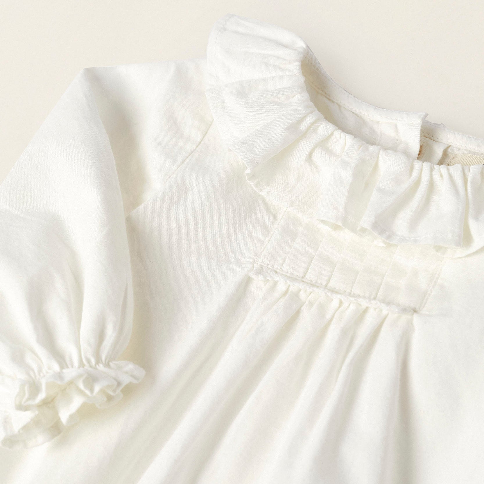 Bodysuit-Blouse in Cotton for Newborn Girls 'B&S', White