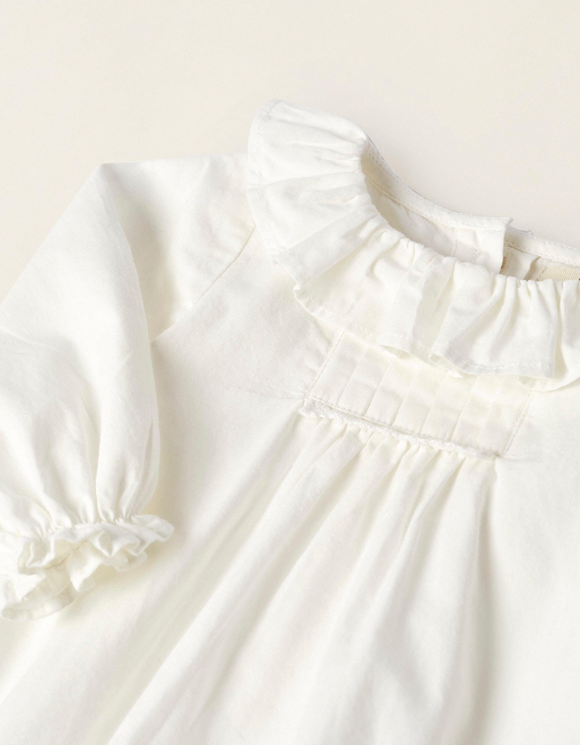 Bodysuit-Blouse in Cotton for Newborn Girls 'B&S', White