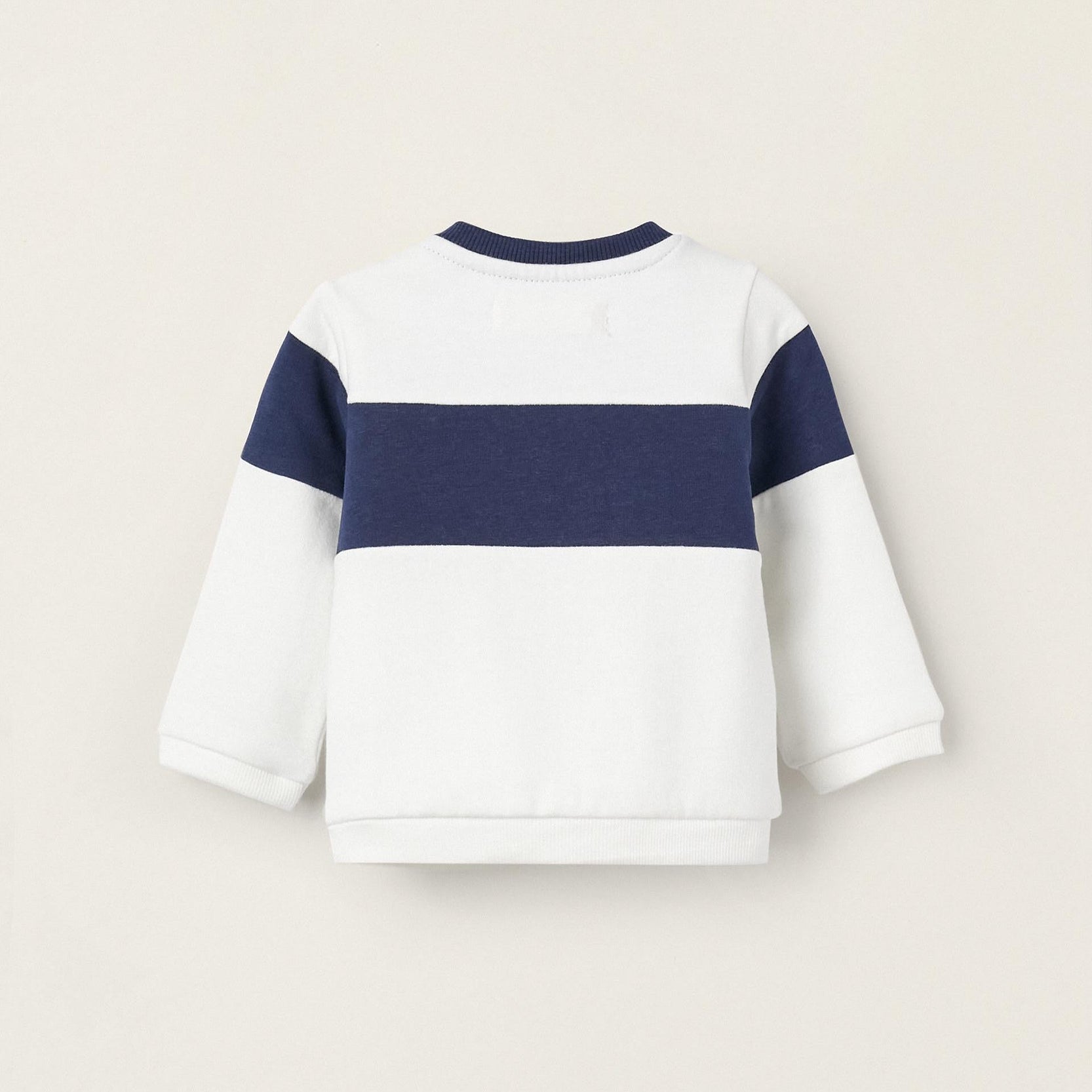 Sweatshirt for Newborn Boys 'Mini Sailor', White/Dark Blue