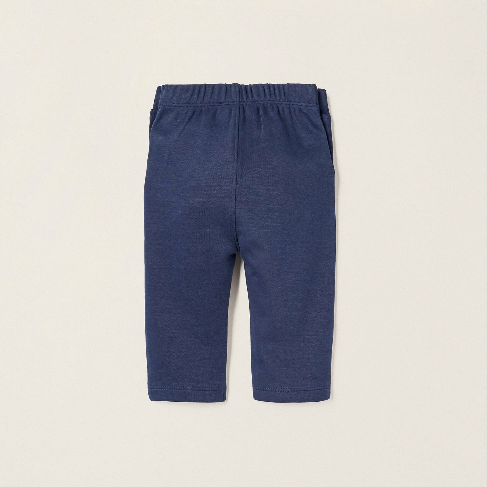 Knitted Roma Stitch Trousers for Newborn Girls, Dark Blue