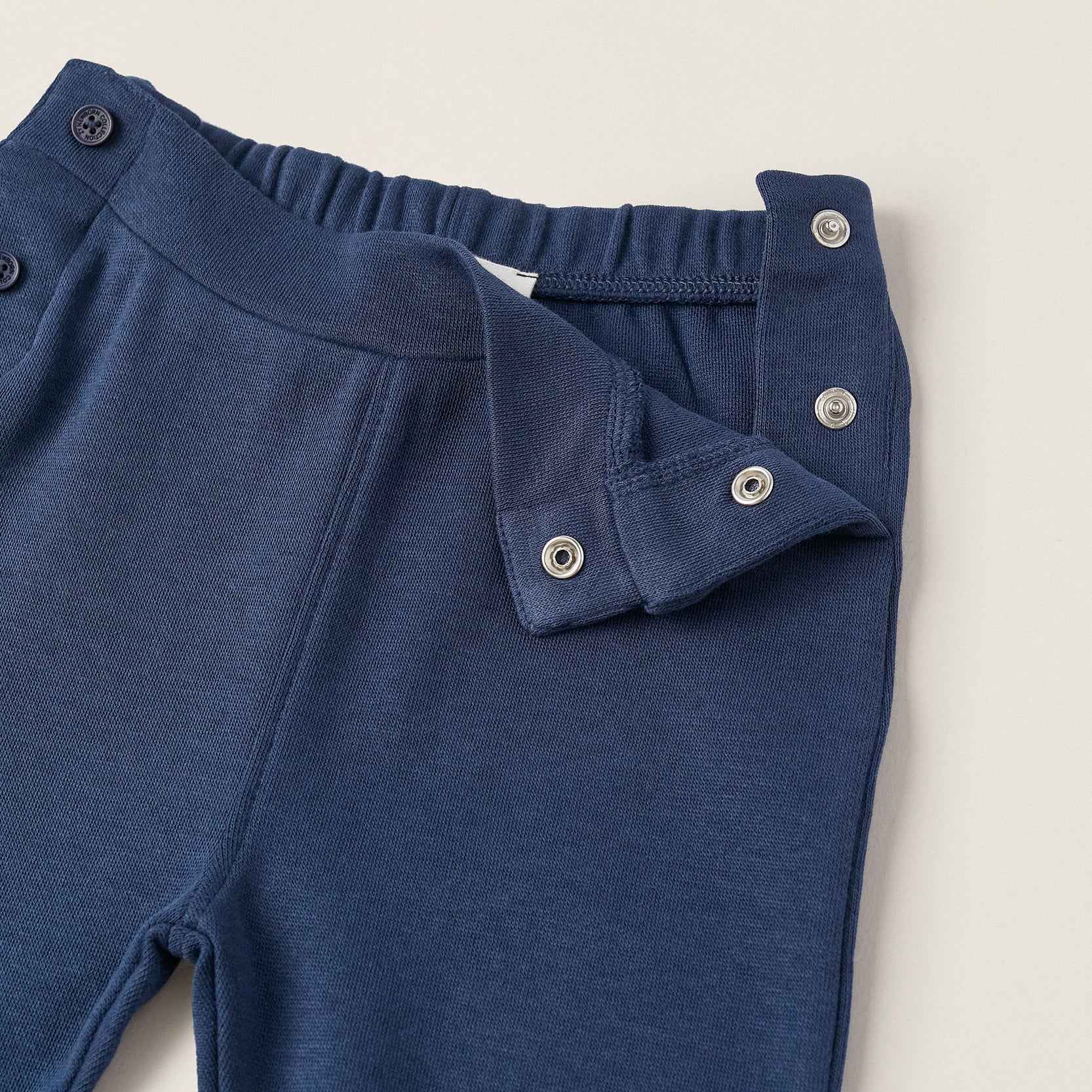 Knitted Roma Stitch Trousers for Newborn Girls, Dark Blue