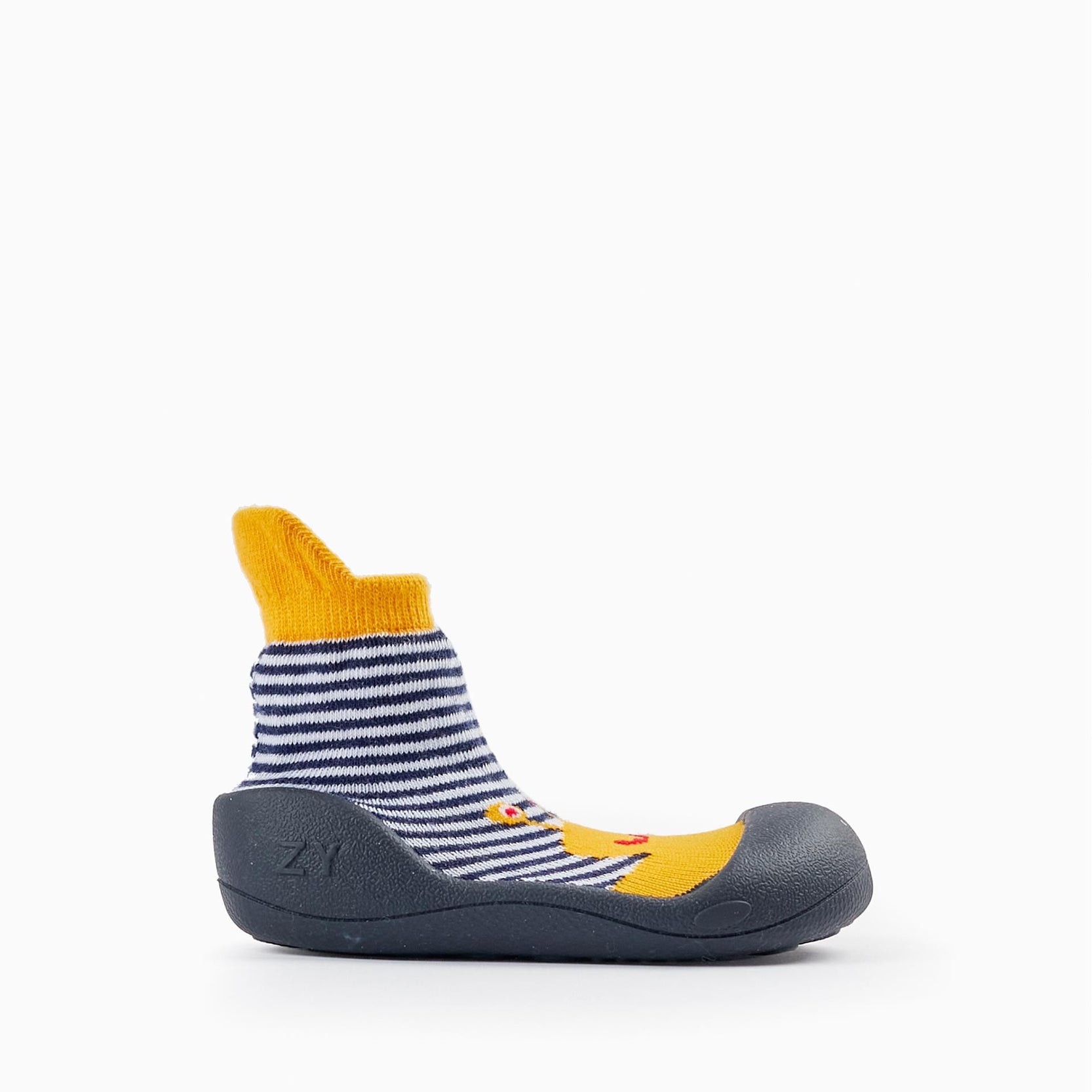 Steppies Socks-Slippers for Baby Boys 'Monster', Blue/Yellow