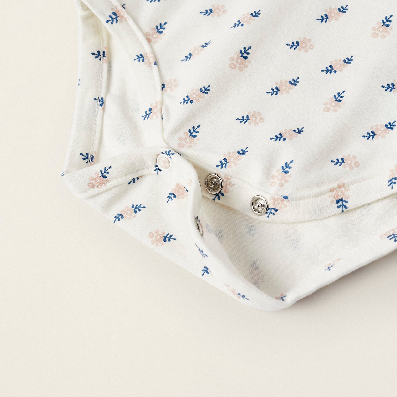 Long Sleeve Cotton Bodysuit for Newborn Girls, White