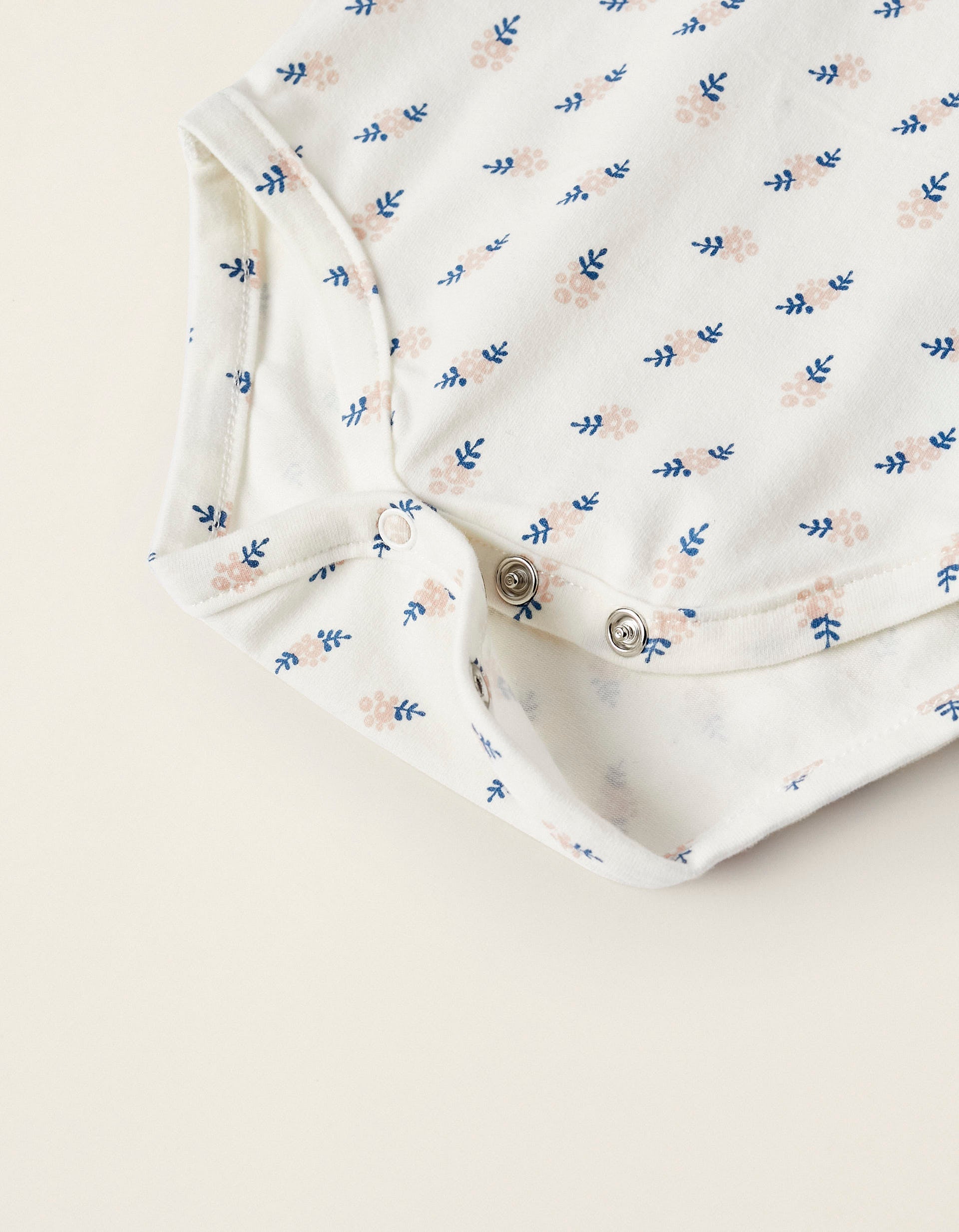 Long Sleeve Cotton Bodysuit for Newborn Girls, White