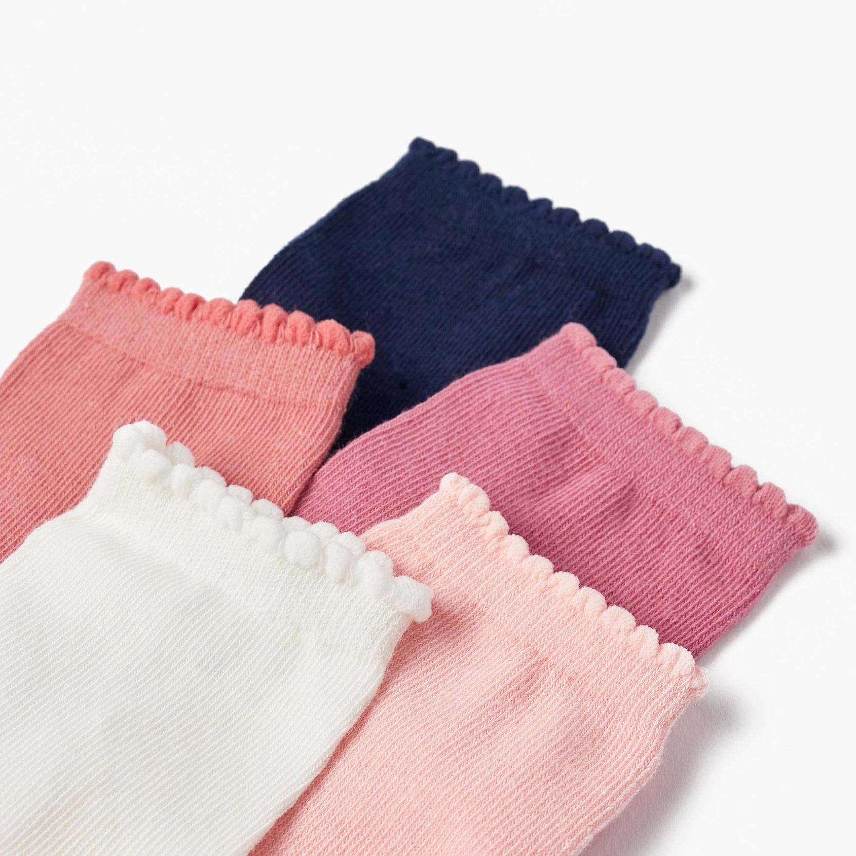 Pack of 5 Pairs of Socks for Girls, Multicolour