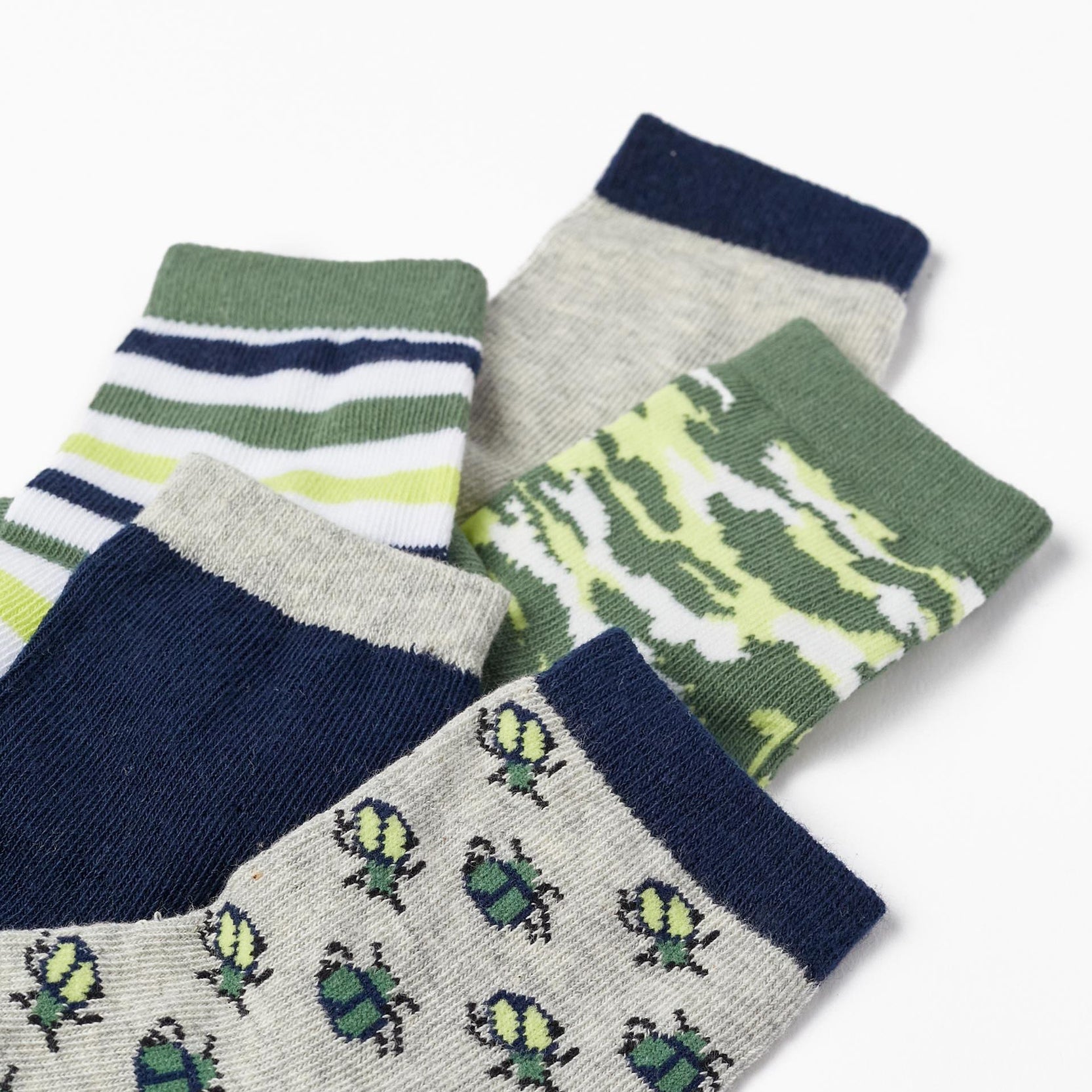 Pack of 5 Pairs of Socks for Boys, Multicolour