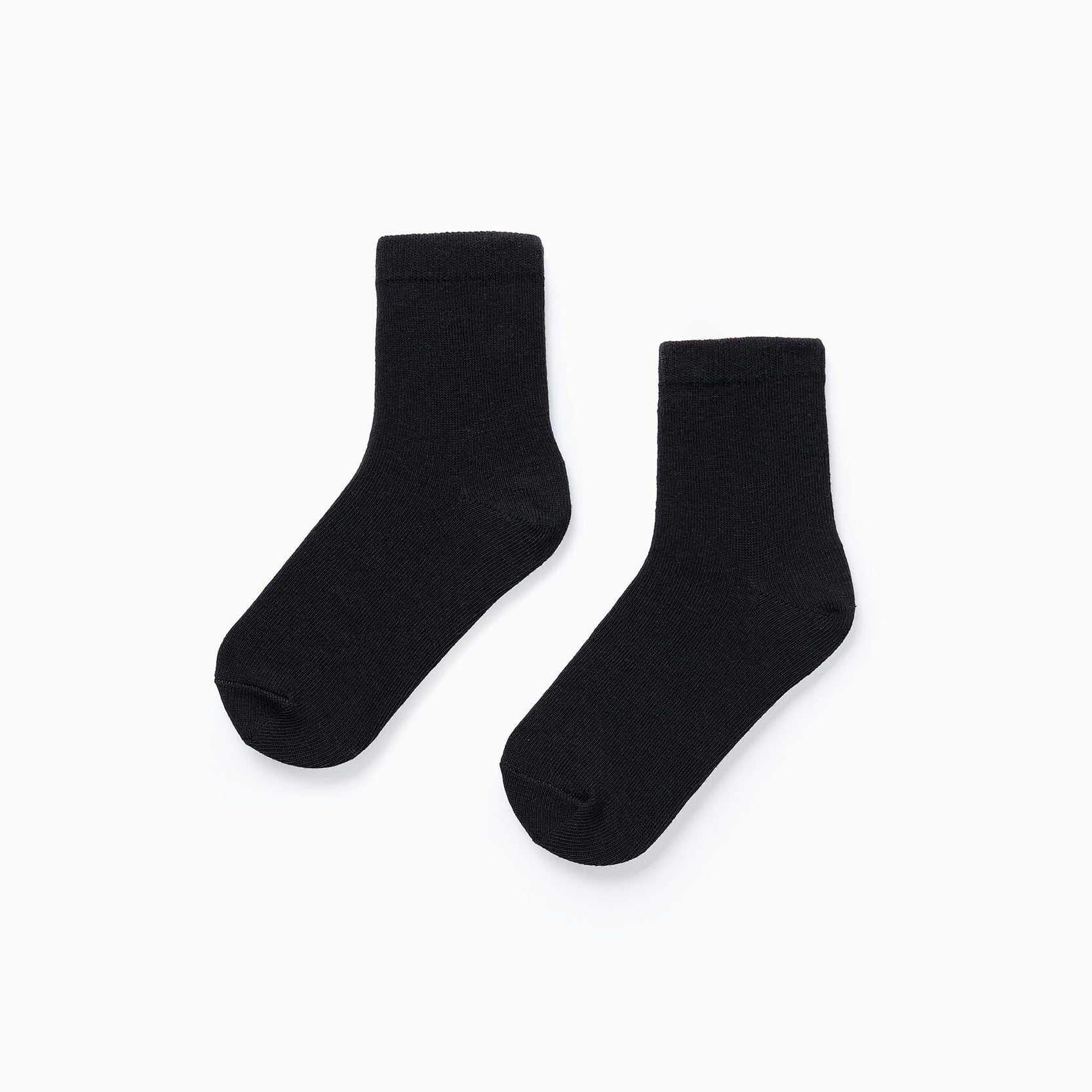Pack 2 Pairs of Plain Socks for Boys, Black