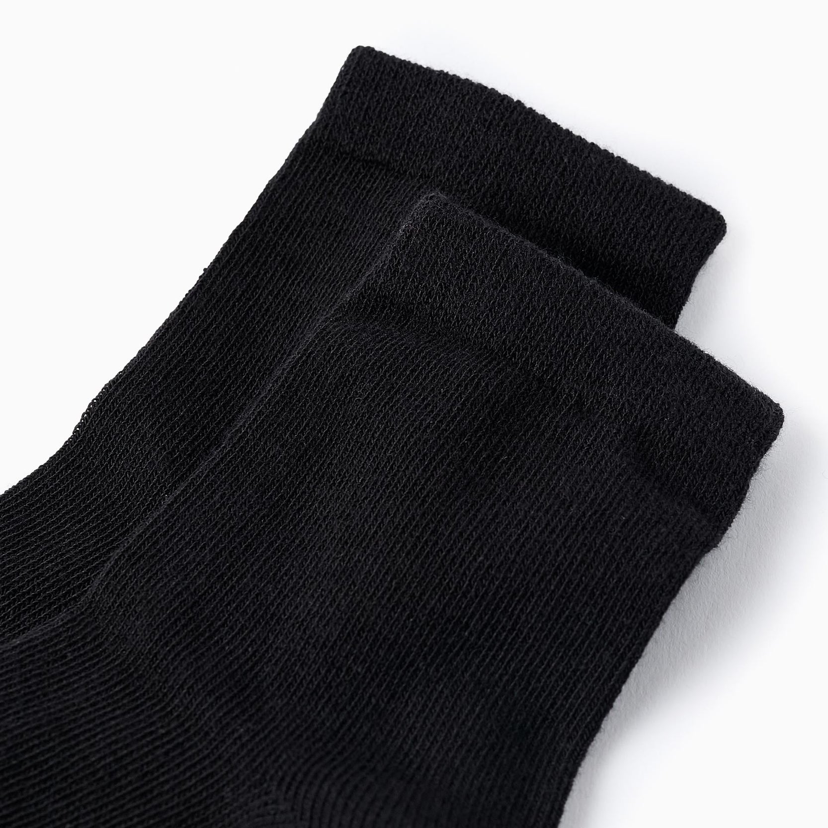 Pack 2 Pairs of Plain Socks for Boys, Black