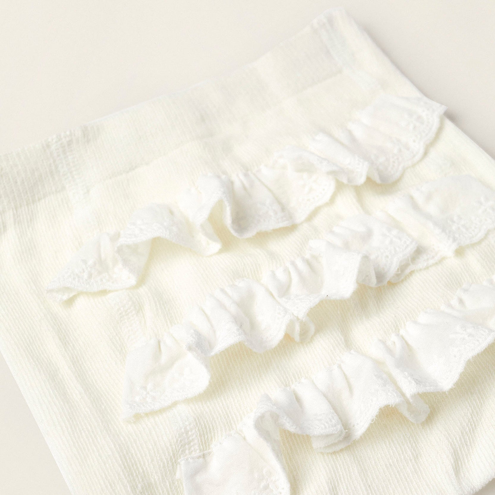 Lace Tights for Baby Girls, White