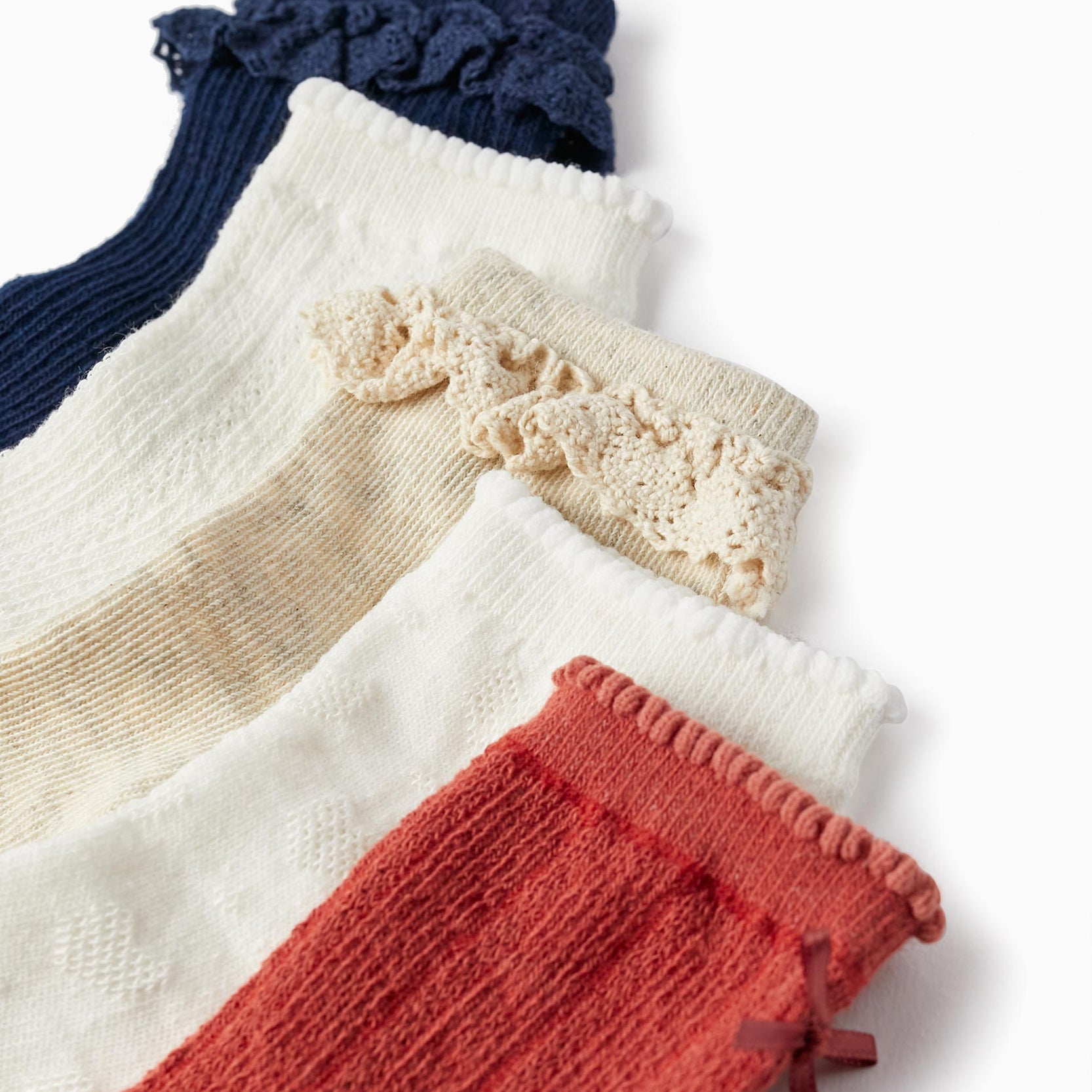 Pack of 5 Pairs of Socks for Baby Girls, Multicolour