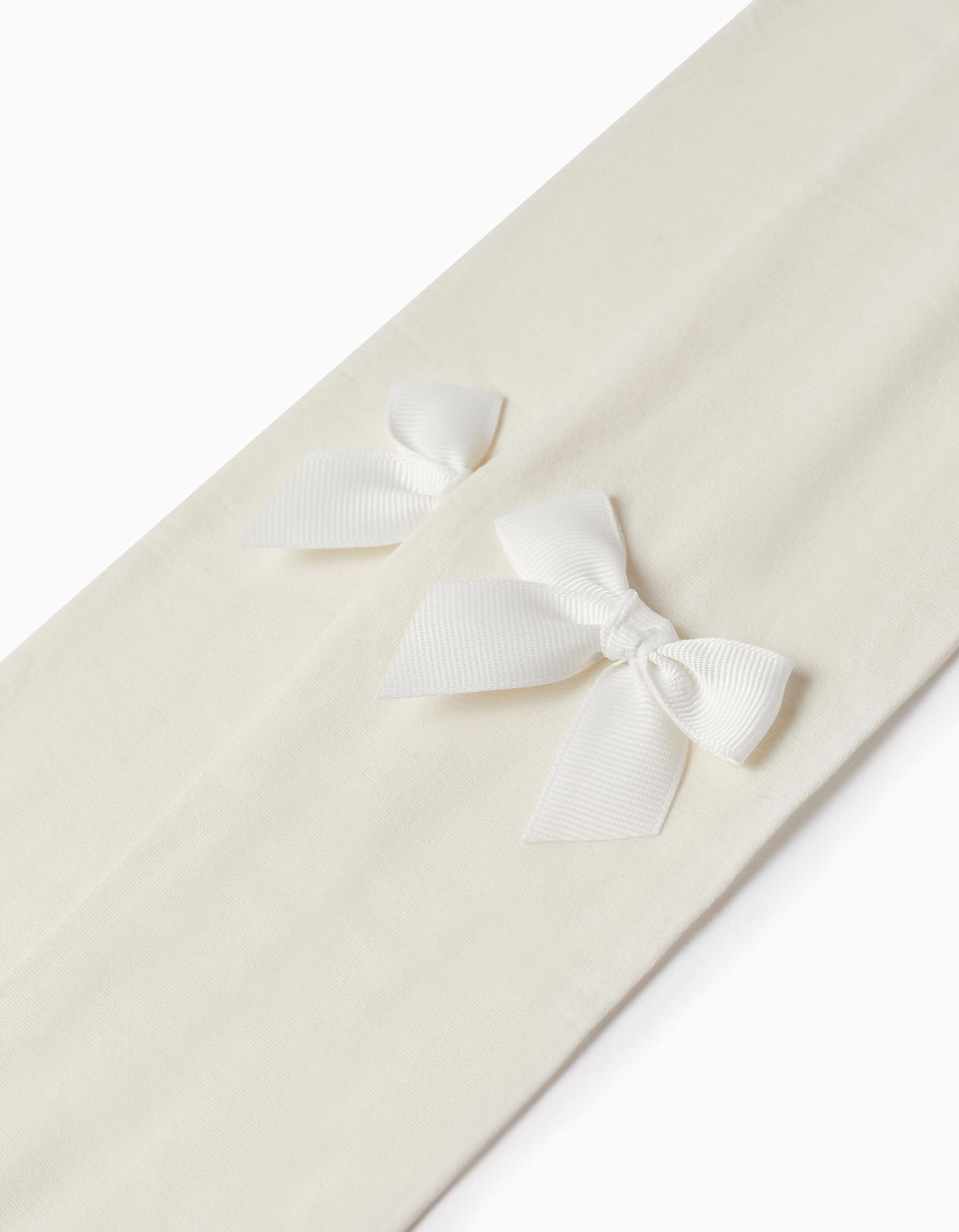 Plain Microfiber Tights for Girls, White