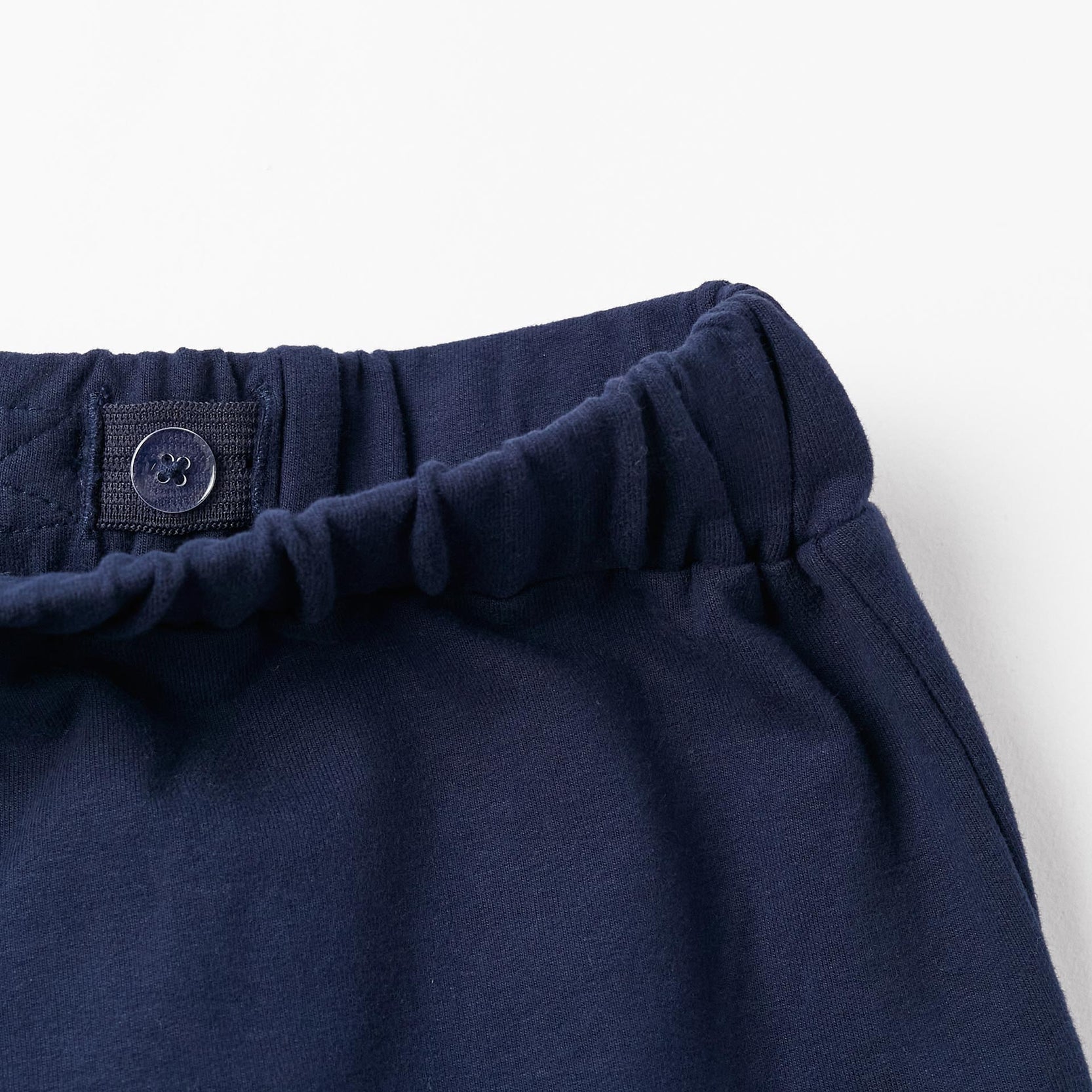 Cotton Trousers with Bow for Girls, Dark Blue