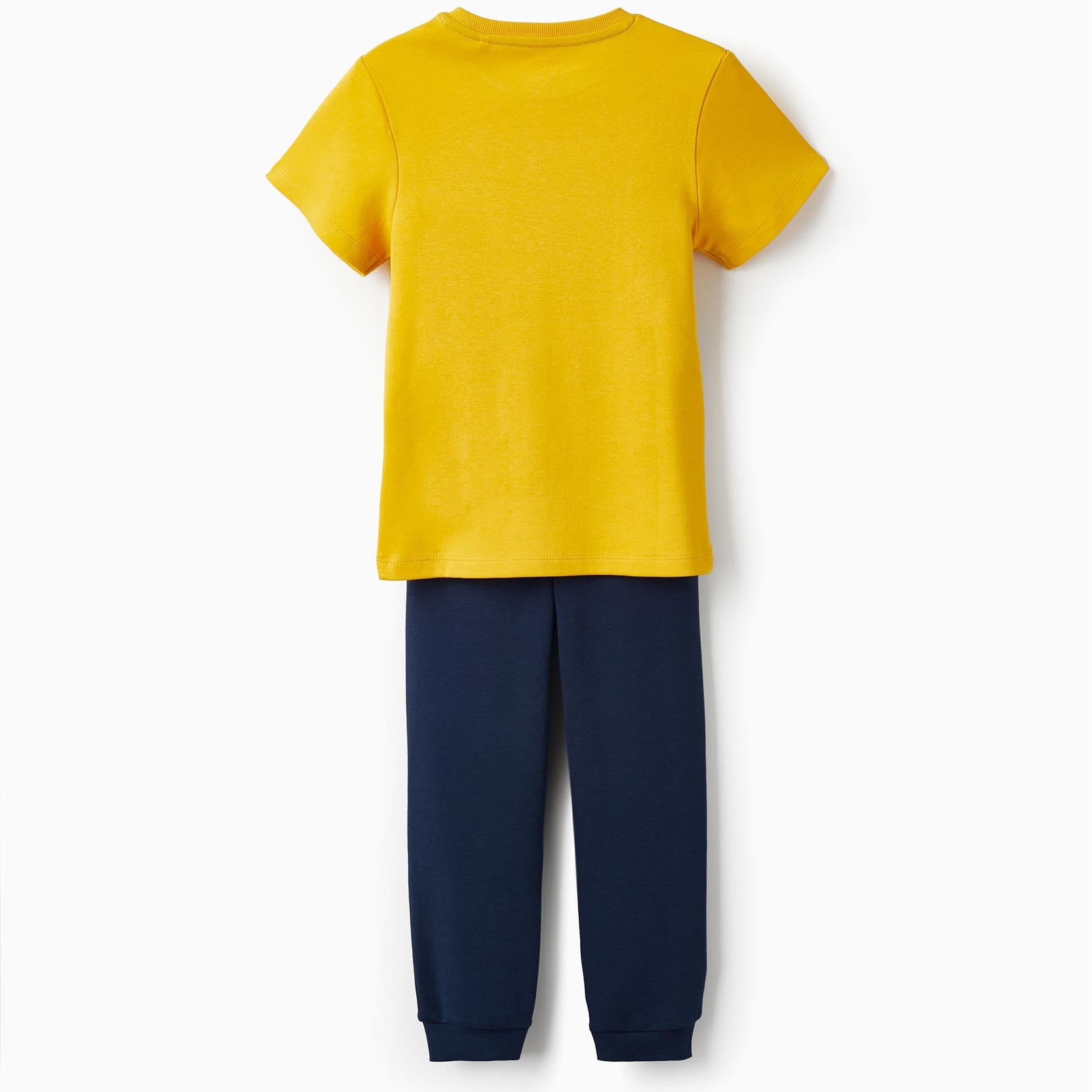 Short Sleeve Pyjama for Boys 'One More Spin', Yellow/Dark Blue