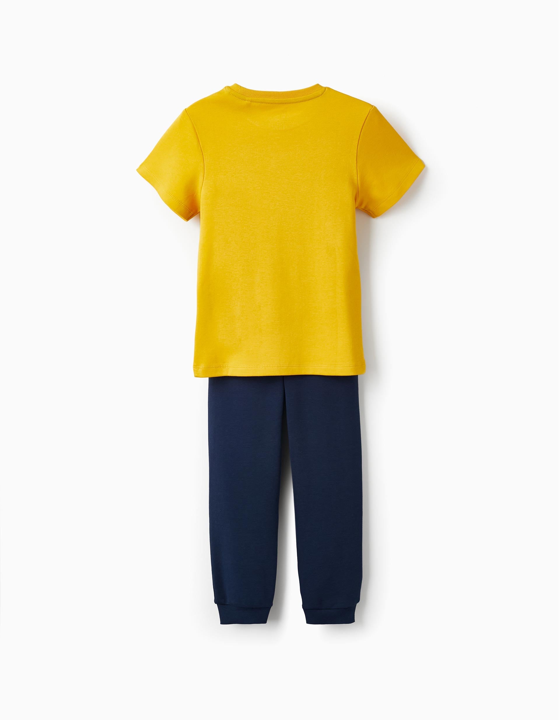Short Sleeve Pyjama for Boys 'One More Spin', Yellow/Dark Blue