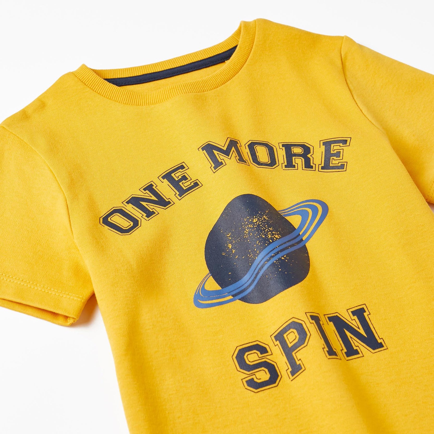 Short Sleeve Pyjama for Boys 'One More Spin', Yellow/Dark Blue