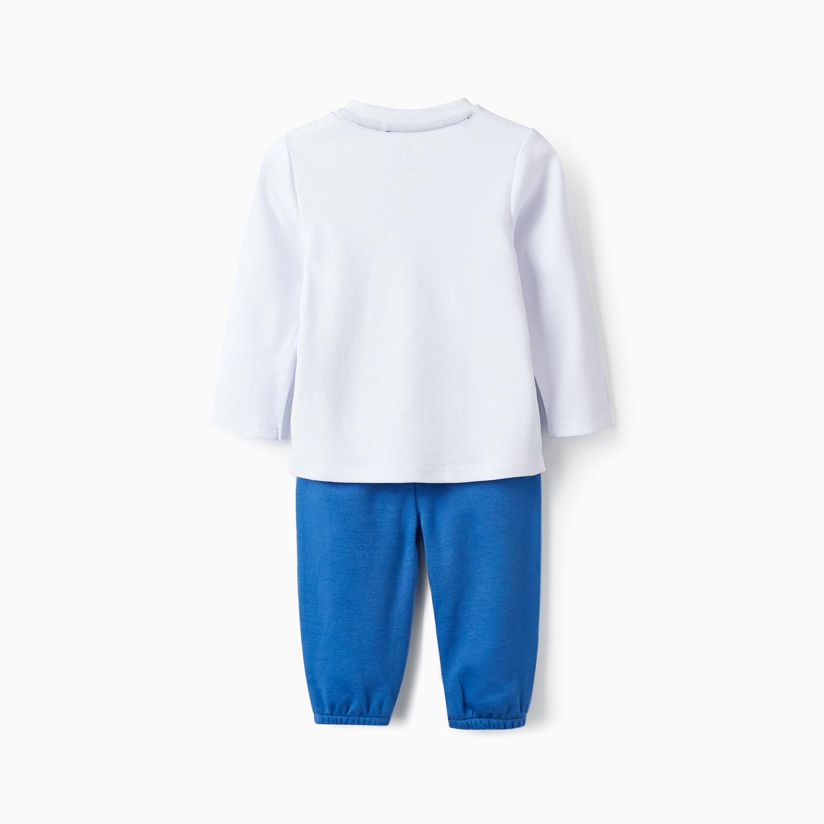 Cotton Pyjamas with 3D Effect for Baby Boys 'Spaceship', White/Blue