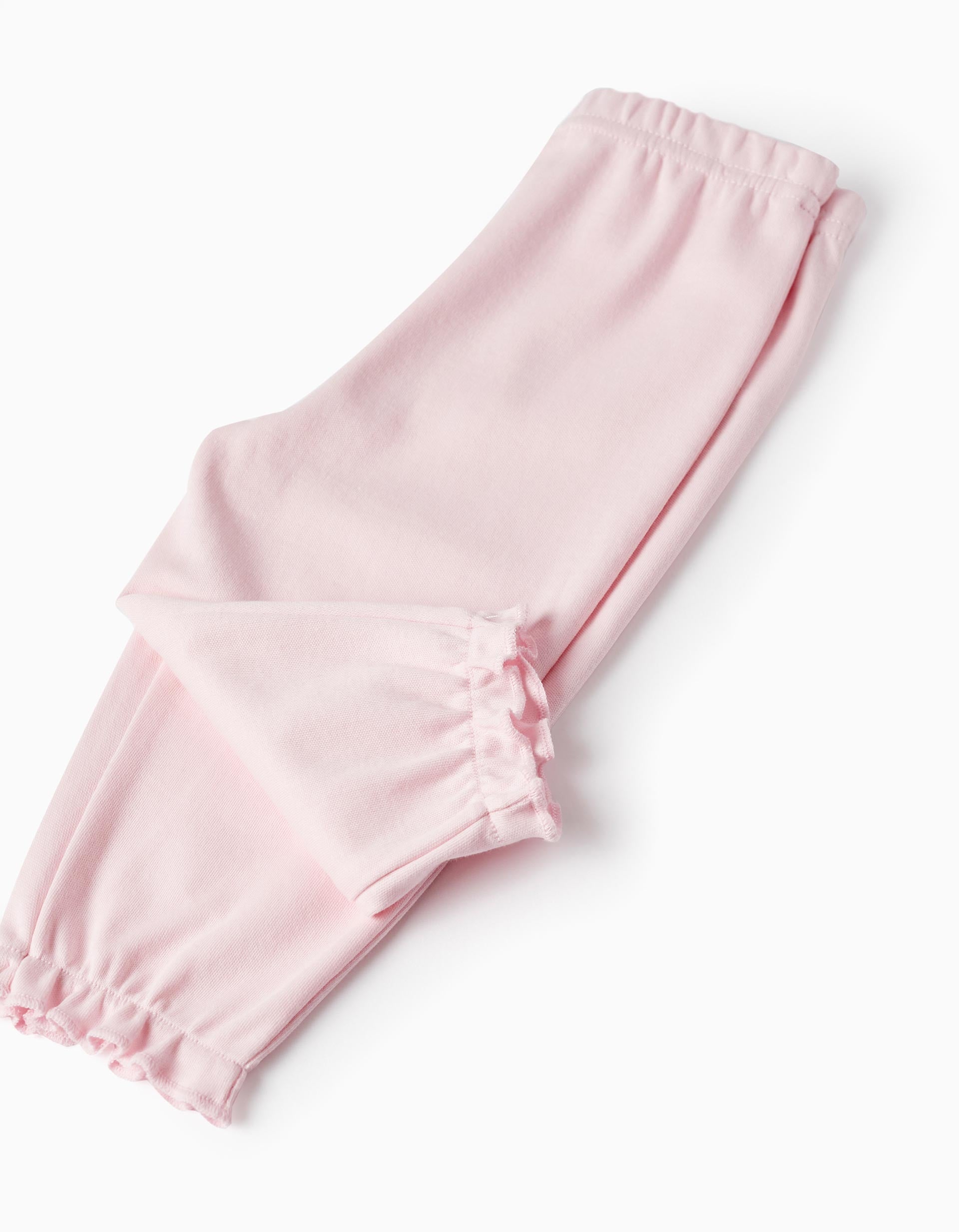 Cotton Interlock Pyjama with Tulle for Baby Girls 'Fairy', White/Pink