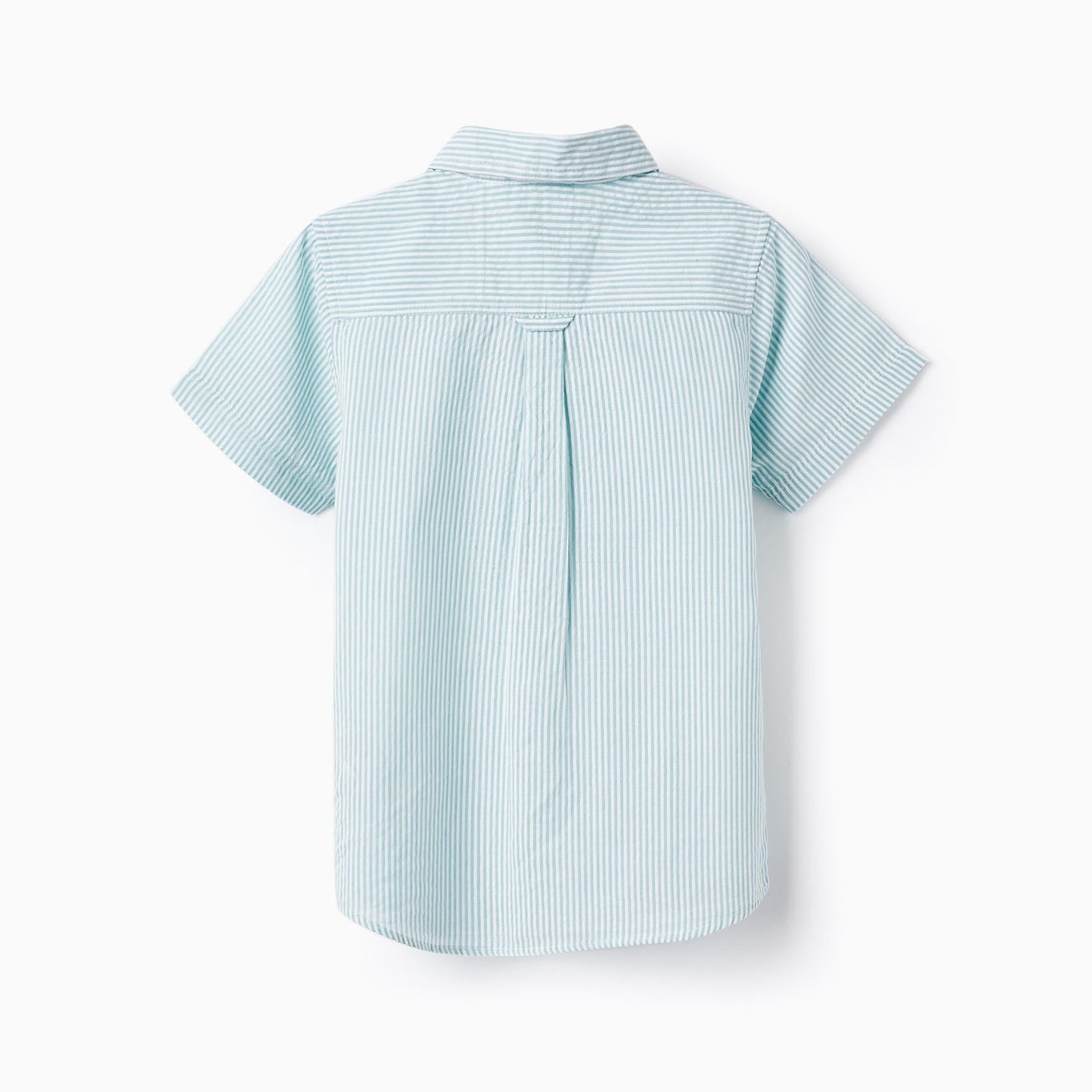 Striped Shirt for Boys, Green/White