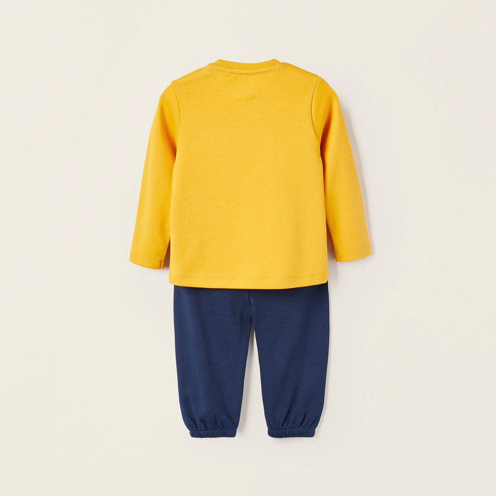 Long Sleeve Pyjamas for Baby Boy 'Alien', Yellow/Dark Blue