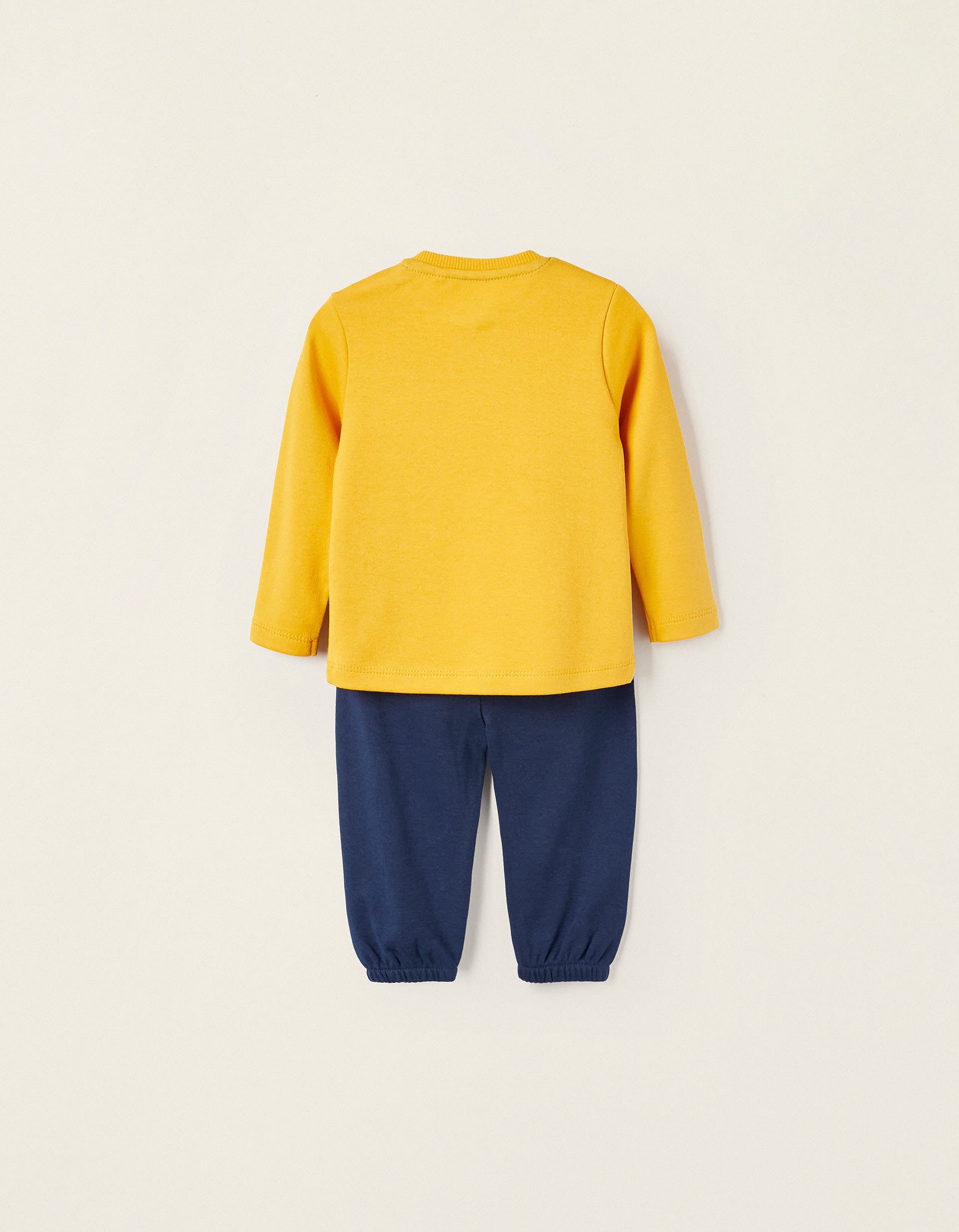 Long Sleeve Pyjamas for Baby Boy 'Alien', Yellow/Dark Blue