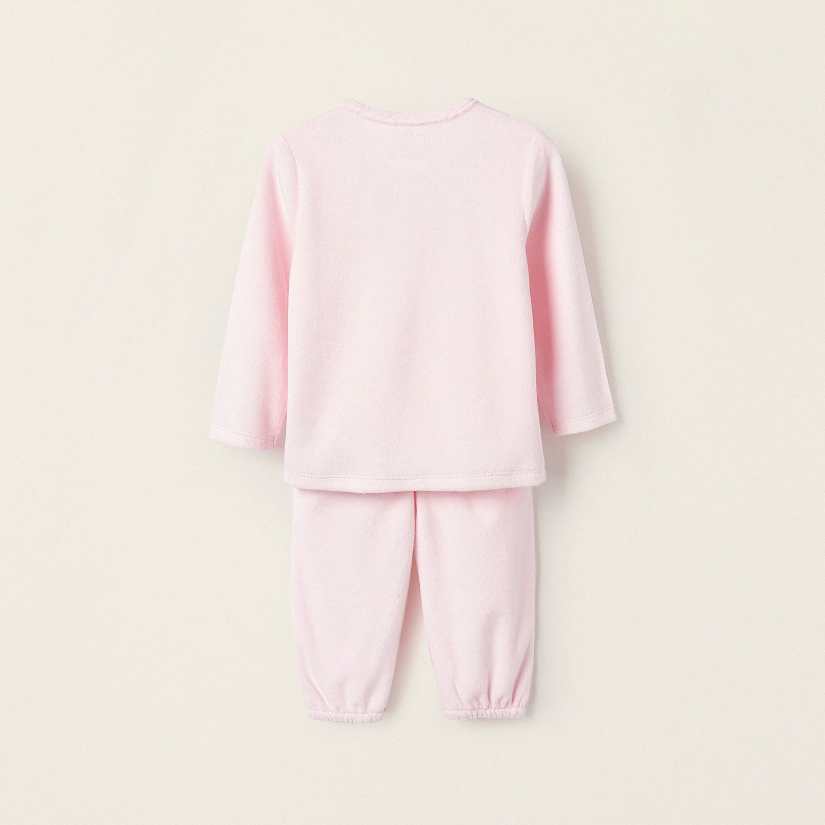 Velvet Pyjama for Baby Girls 'Dear Dad', Pink